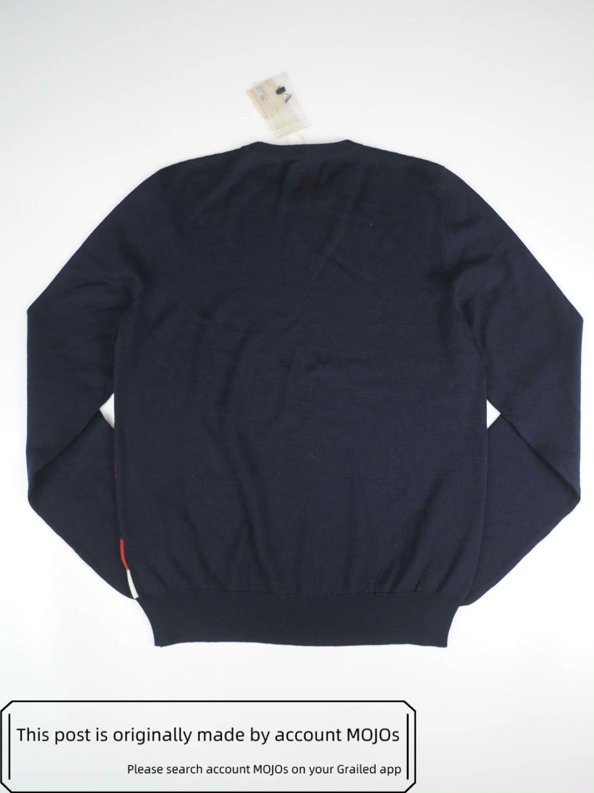 Prada Sz 50 Prada Red & White Stripe Wool Sweater mojos1620 Size US M / EU 48-50 / 2 - 2 Thumbnail