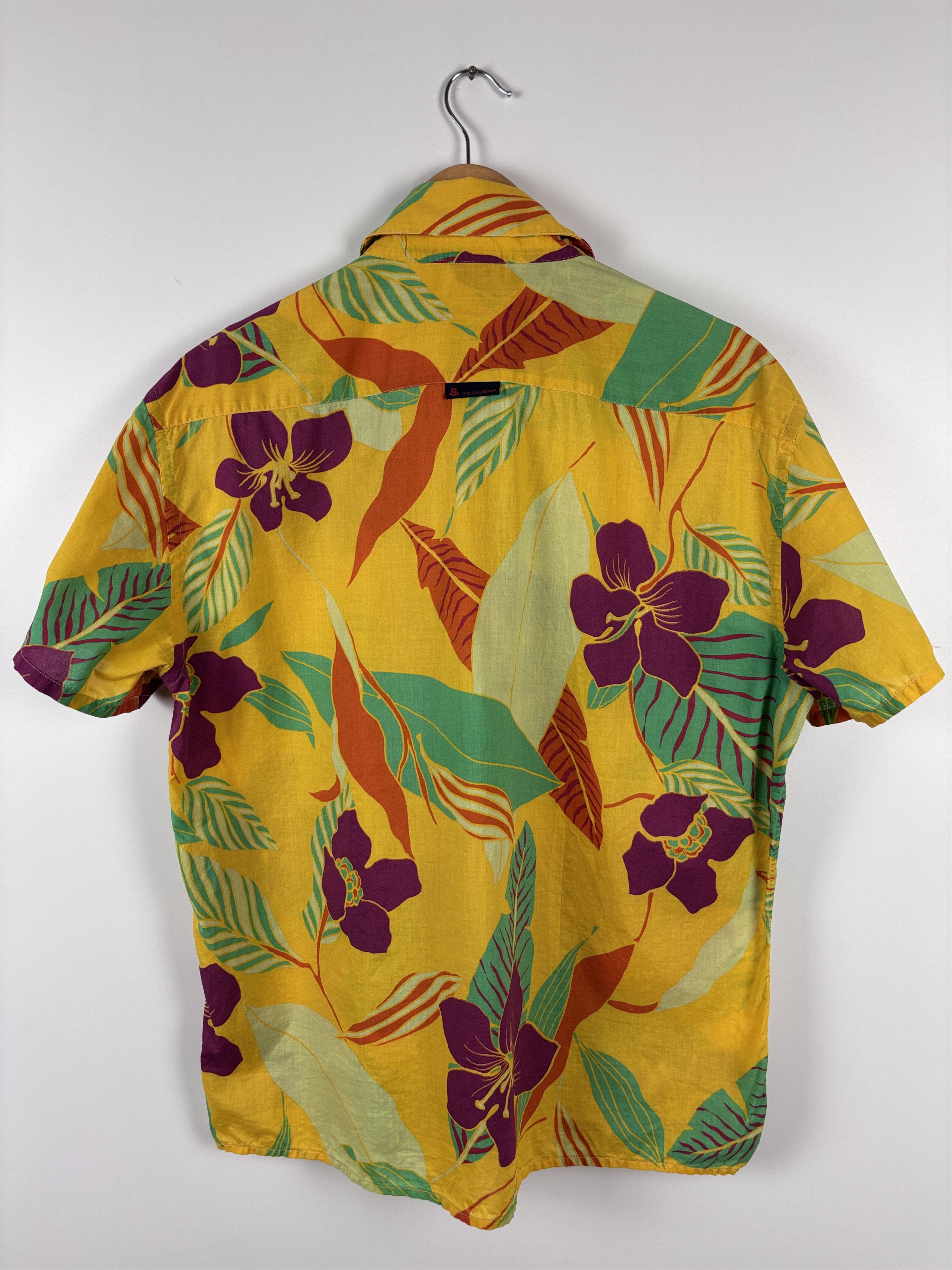 Dolce & Gabbana × Vintage Dolce & Gabbana Hawaiian Floral Short Sleeve Button Shirt 54 Size US L / EU 52-54 / 3 - 7 Thumbnail