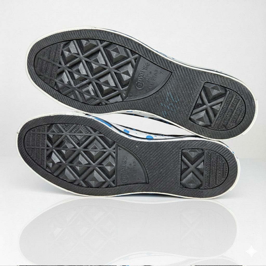 Converse Converse W9/M7 Sneakers Paint Splatter Black Blue Lace Up Size US 7 / EU 40 - 9 Thumbnail