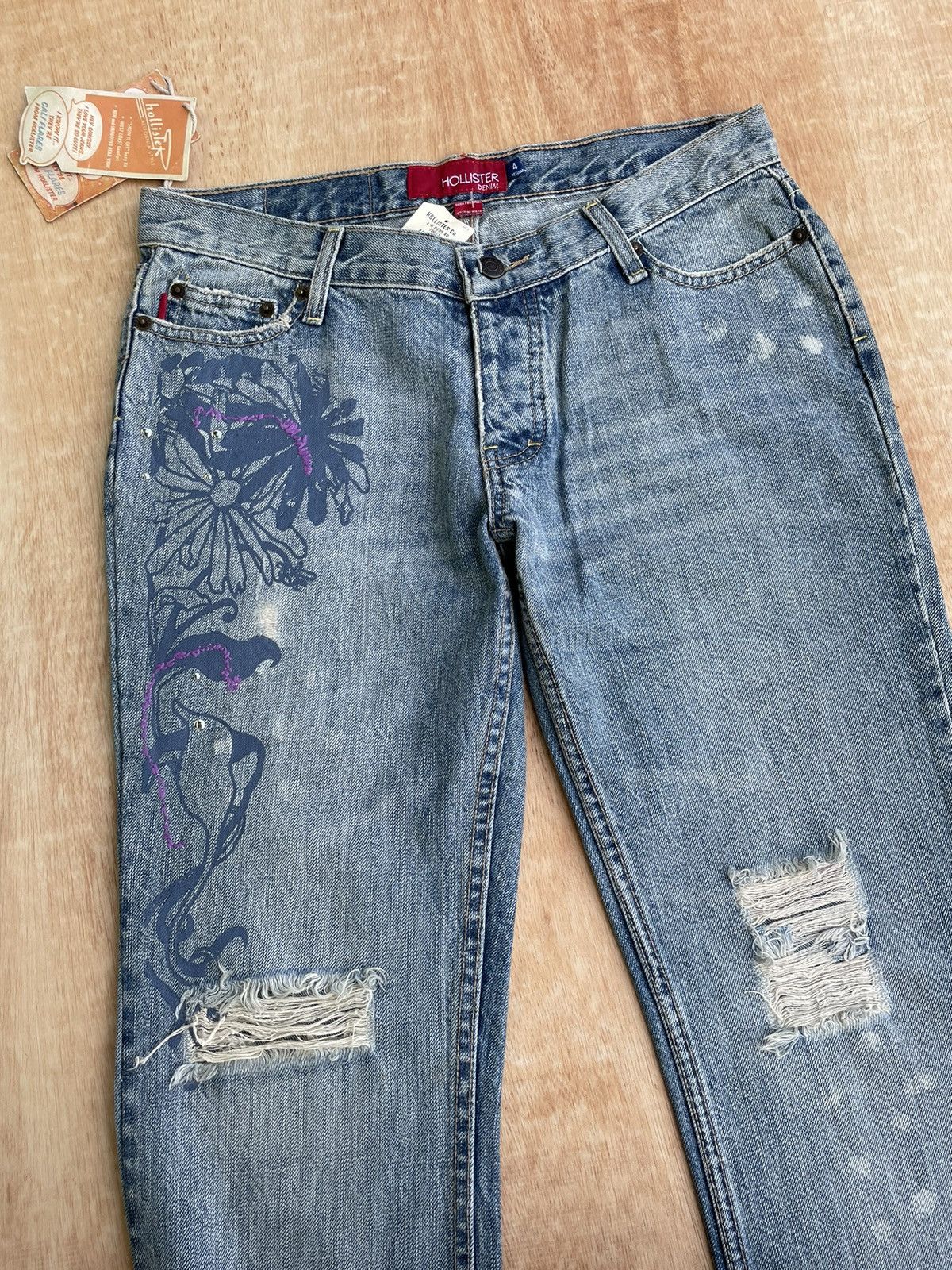14th Addiction × If Six Was Nine × Japanese Brand Flare Holister Distressed Denim Bootcut Size US 32 / EU 48 - 4 Thumbnail