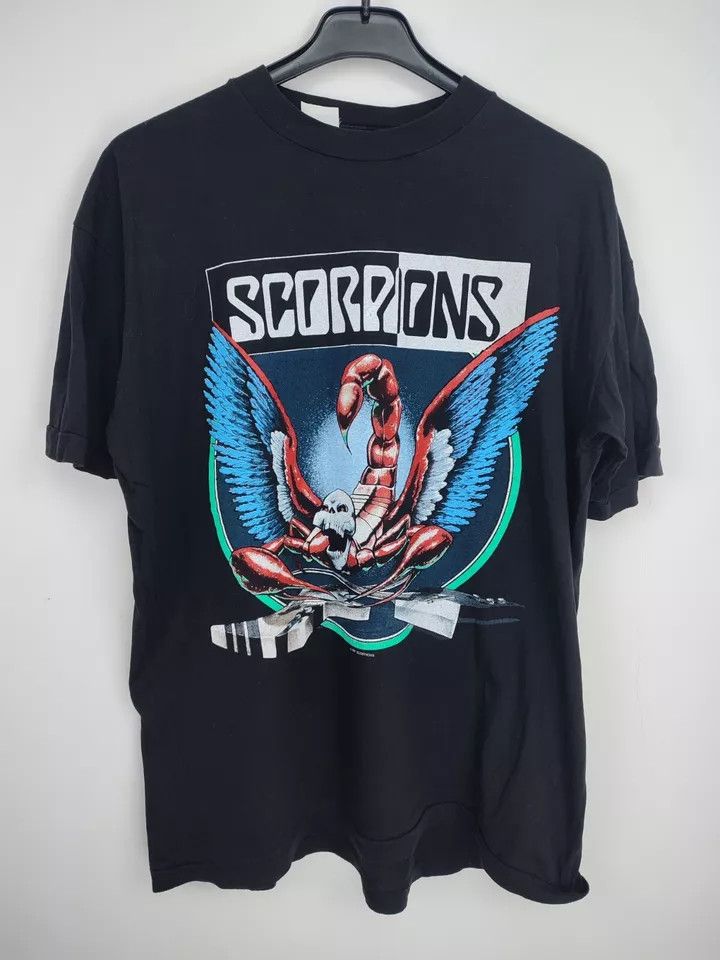 Vintage Scorpions Vintage T Shirt 1990 Crazy World Tour Concert Size US XL / EU 56 / 4 - 1 Thumbnail