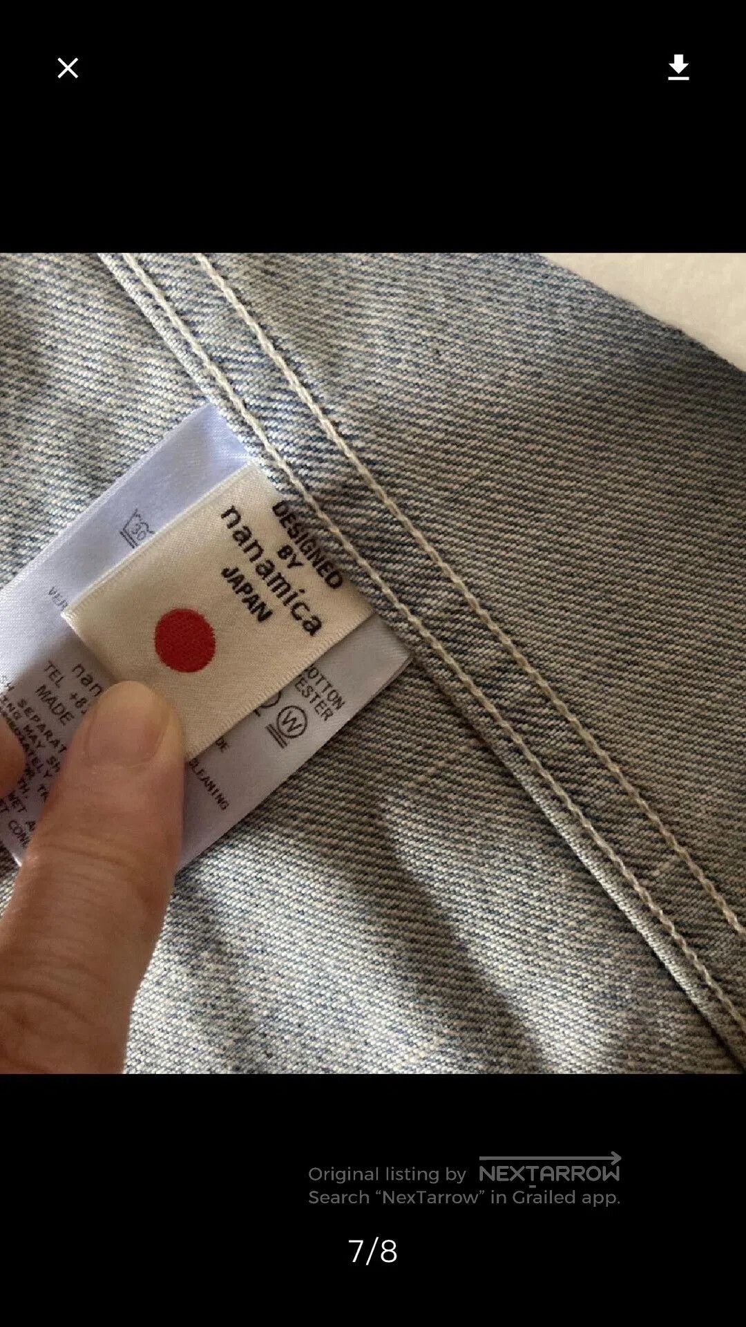 Nanamica Nanamica Indigo Bleach Denim Jacket. Size US L / EU 52-54 / 3 - 7 Thumbnail