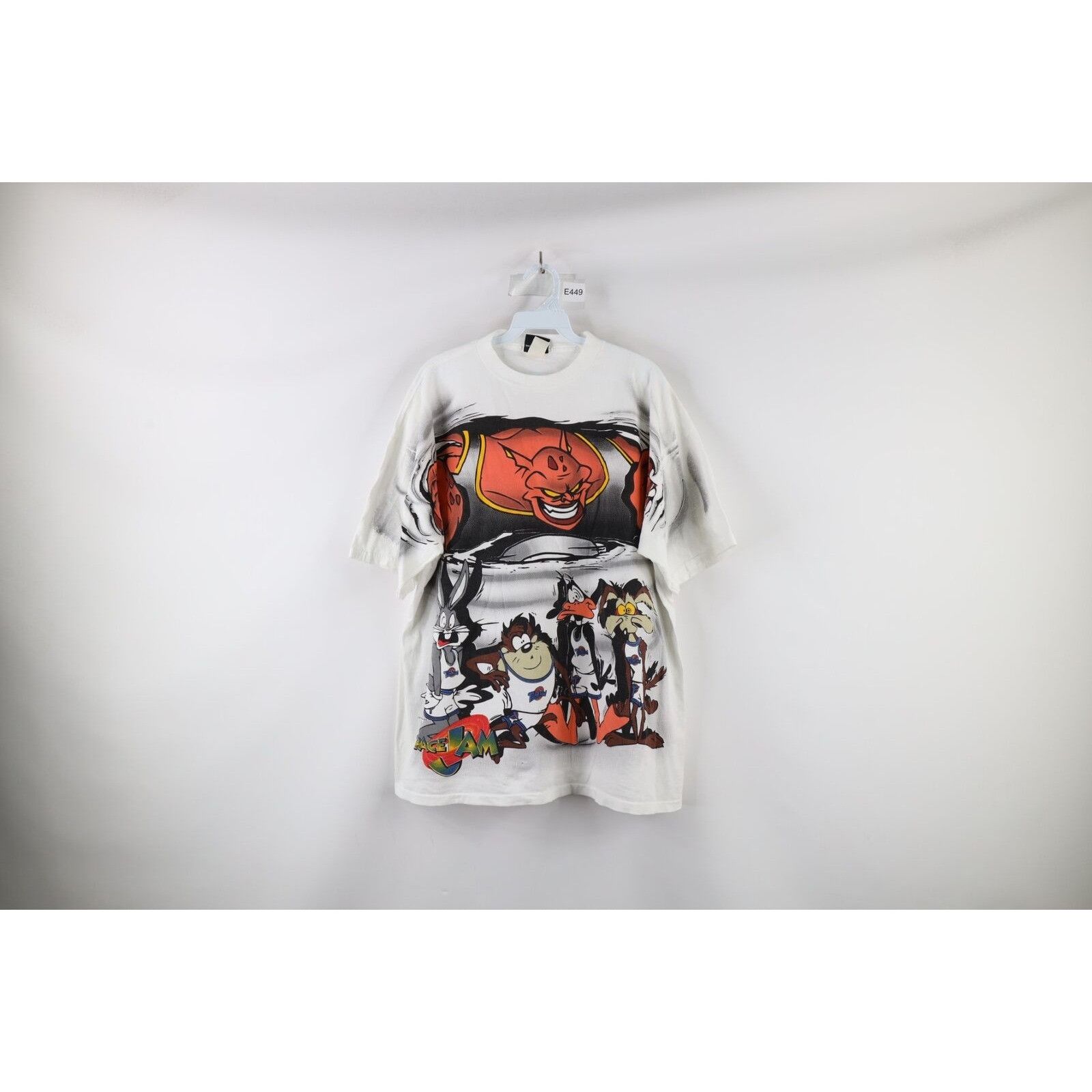 Vintage Vintage 90s All Over Print Space Jam Basketball T-Shirt Size US XL / EU 56 / 4 - 1 Thumbnail