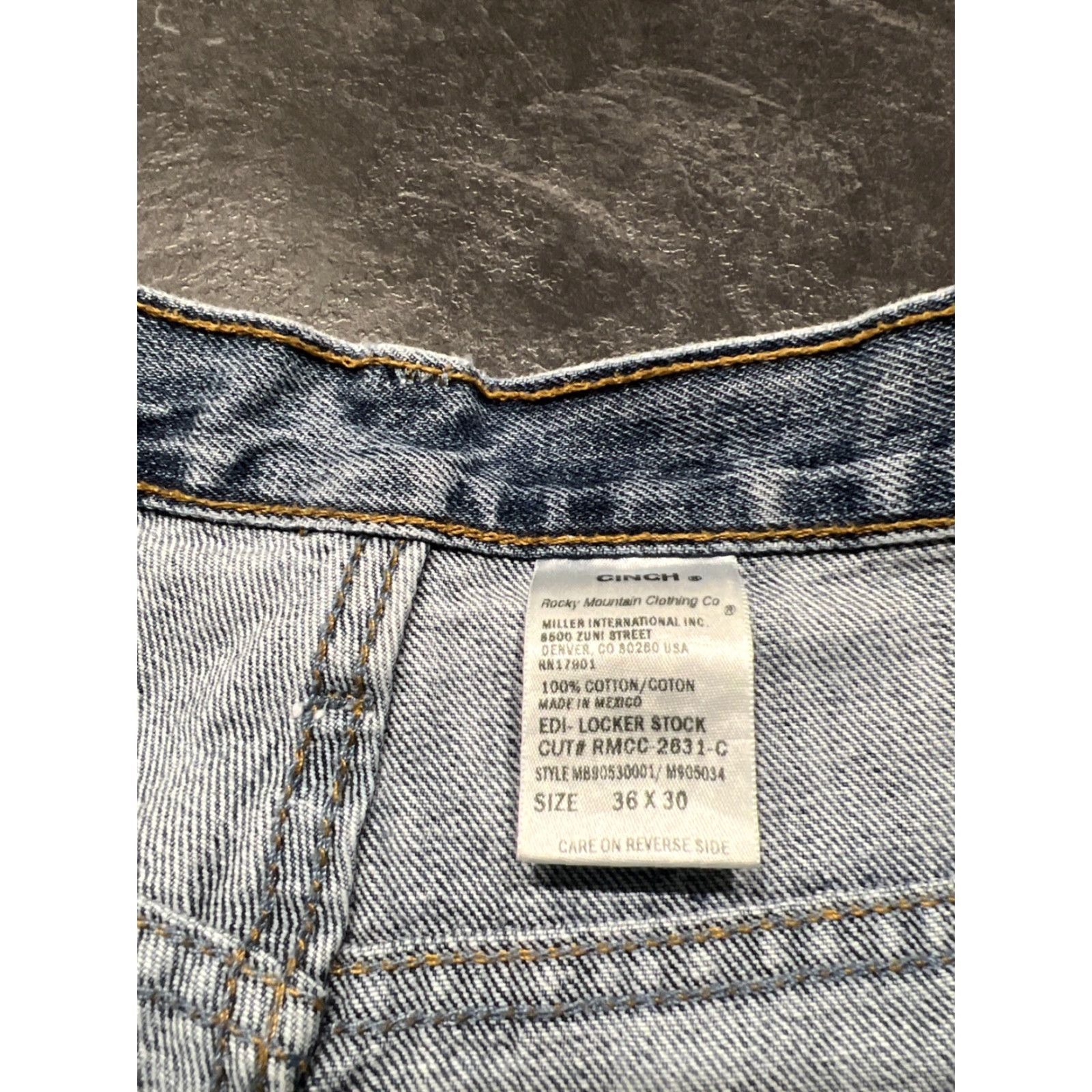 Vintage Cinch Jeans 36x30 Denim Green Label Western Original Fit Jeans Men Green Medium Denim Straight Tapered 36 30 Mens Size US 36 / EU 52 - 4 Thumbnail