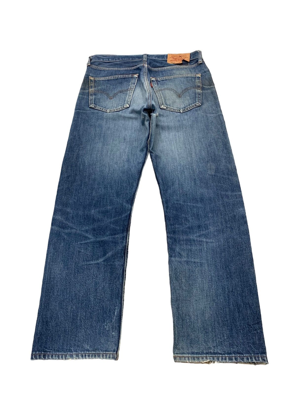 Levi's Levis 501 Buttonfly Distressed Whiskering Denim Pants (AB35) Size US 29 - 7 Thumbnail