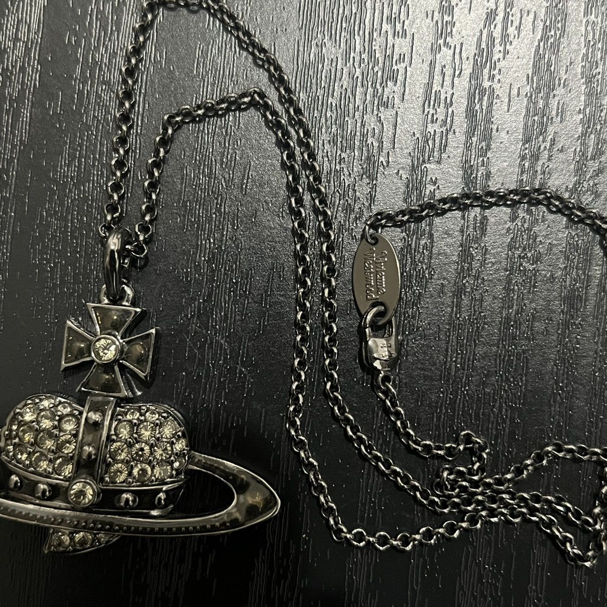 Vivienne Westwood Vivienne Westwood Black Heart Orb Crystal Chain Size ONE SIZE - 6 Thumbnail