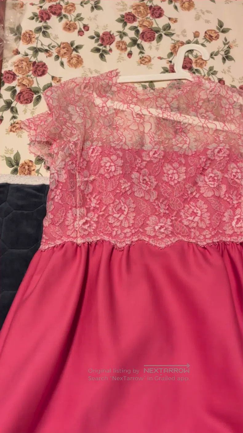 open lace back dress Taylor Swift Red Lace Chiffon Celebrity Party Evening Prom Dress main image 1