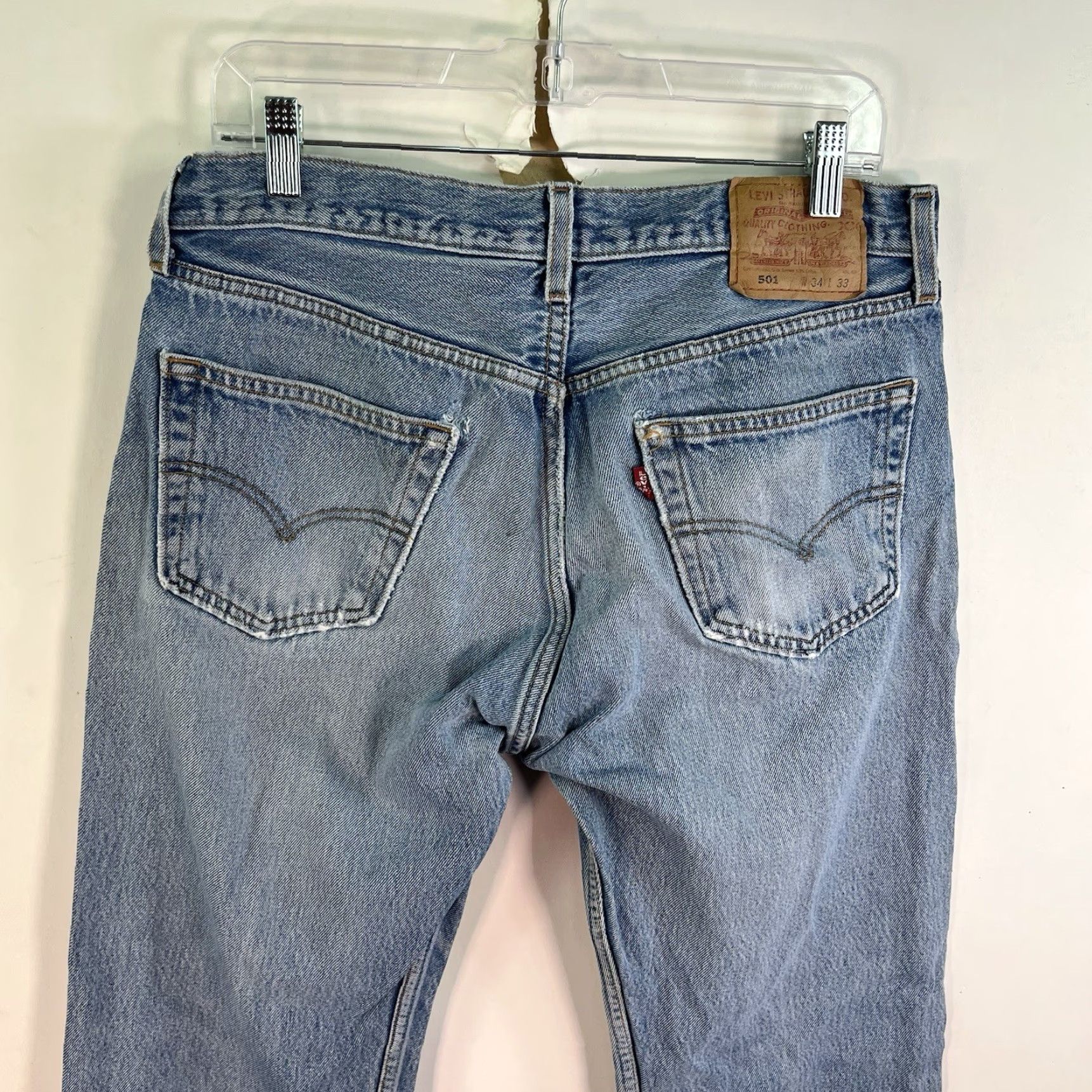 Levi's VINTAGE Levi's 501 Jeans Men's Size 34 Medium Blue Distressed 80s US Retro Straight Fit Size US 34 / EU 50 - 7 Thumbnail