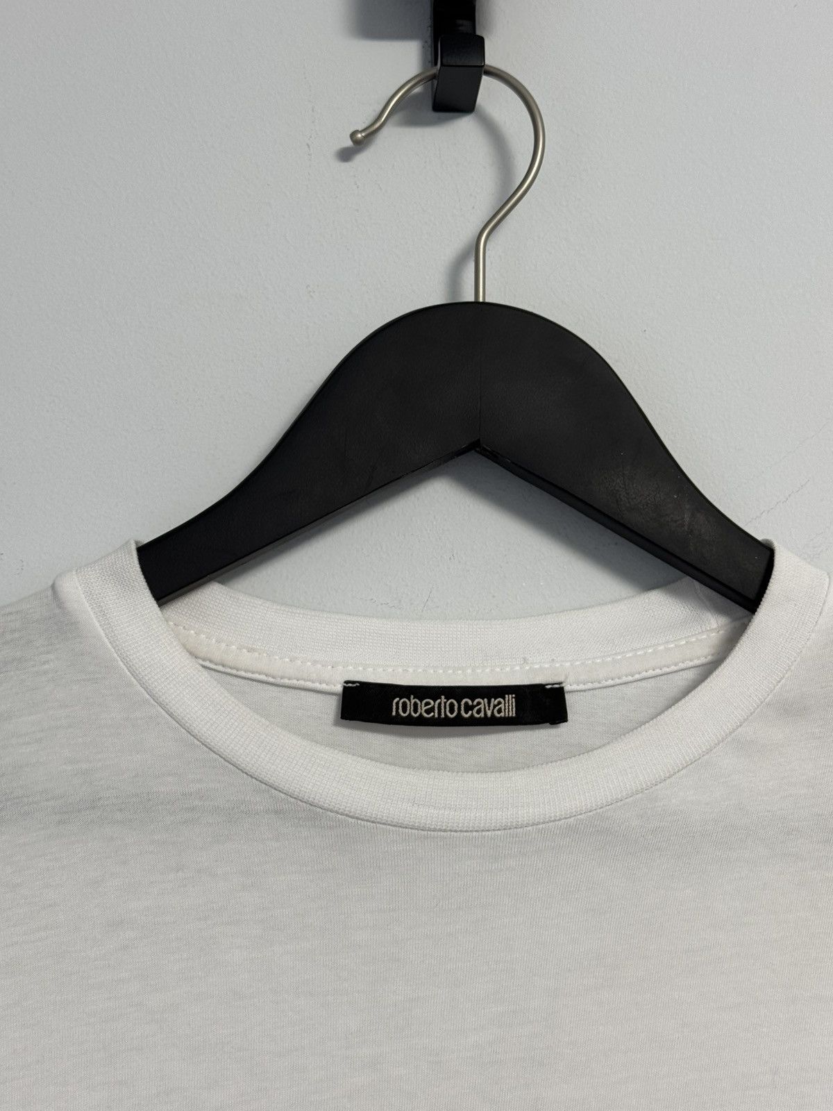 Roberto Cavalli Roberto Cavalli Graphic T-Shirt Mens White RC Snake Size US M / EU 48-50 / 2 - 6 Thumbnail