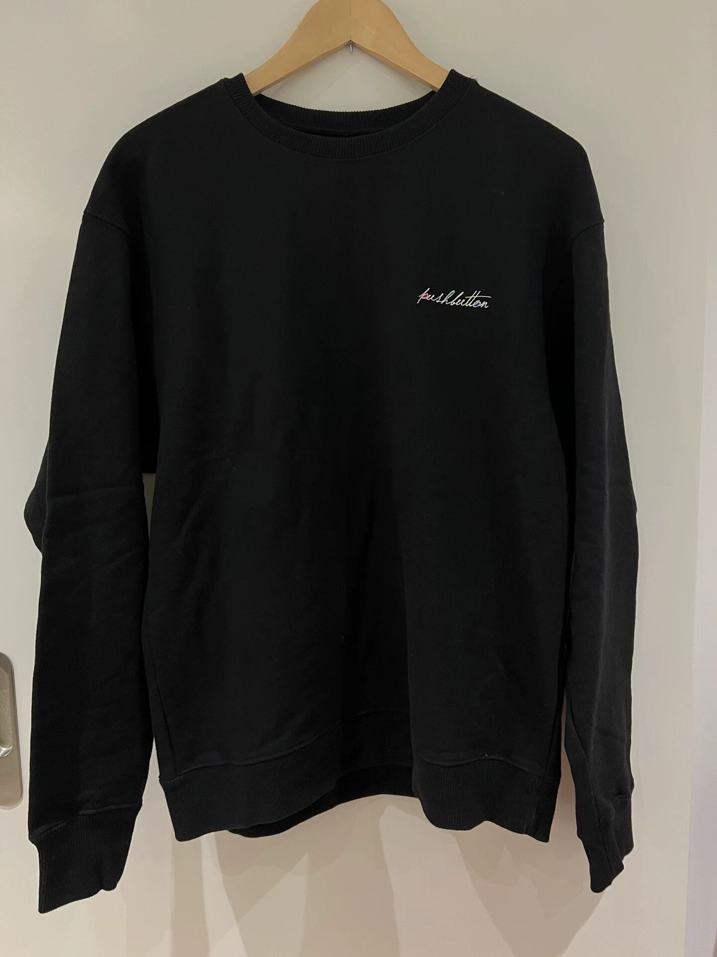pushBUTTON Black Oversized Women's Sweatshirt by pushBUTTON Size M / US 6-8 / IT 42-44 - 1 Thumbnail