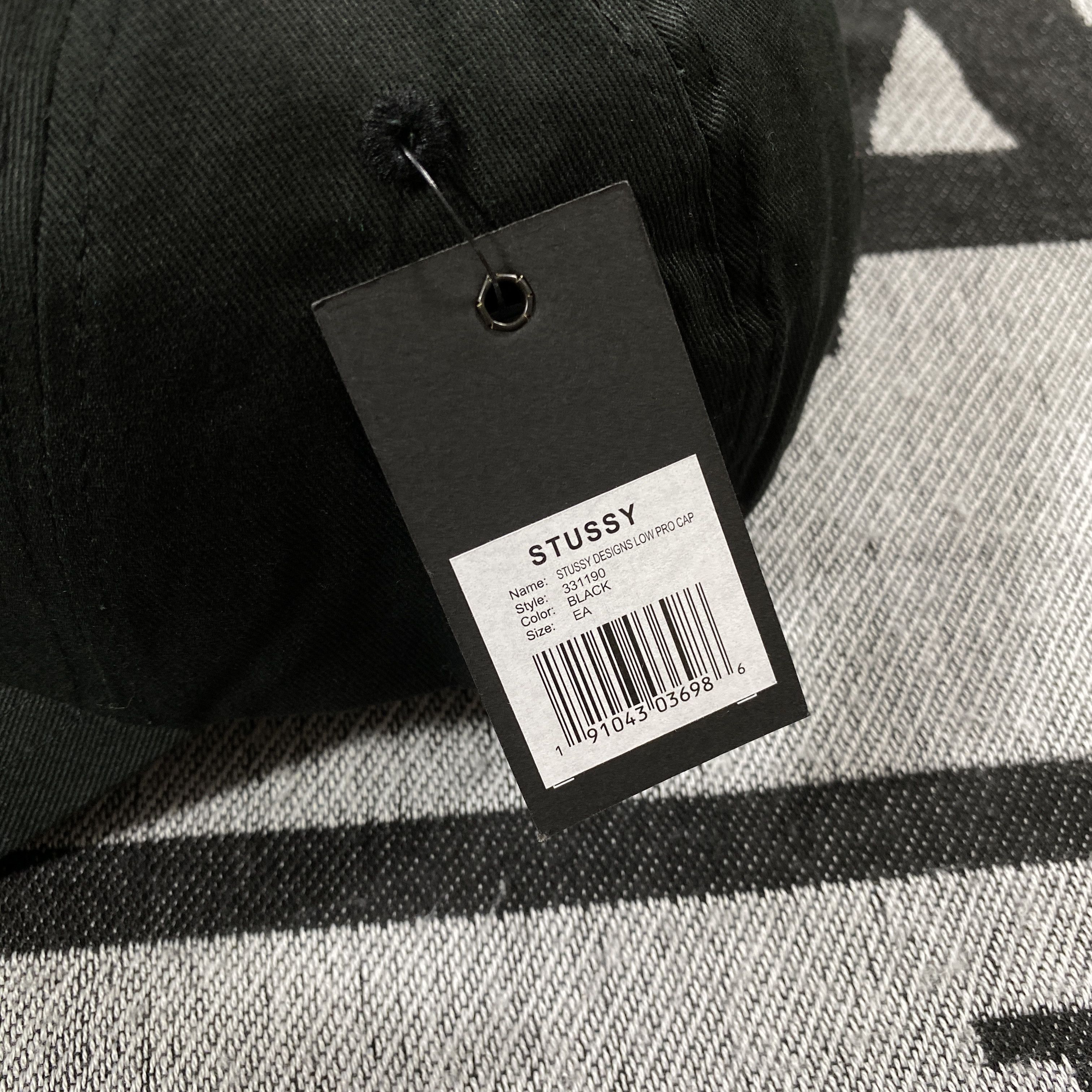 Stussy HYPE Stussy Design Cap Hat Black Size ONE SIZE - 3 Thumbnail