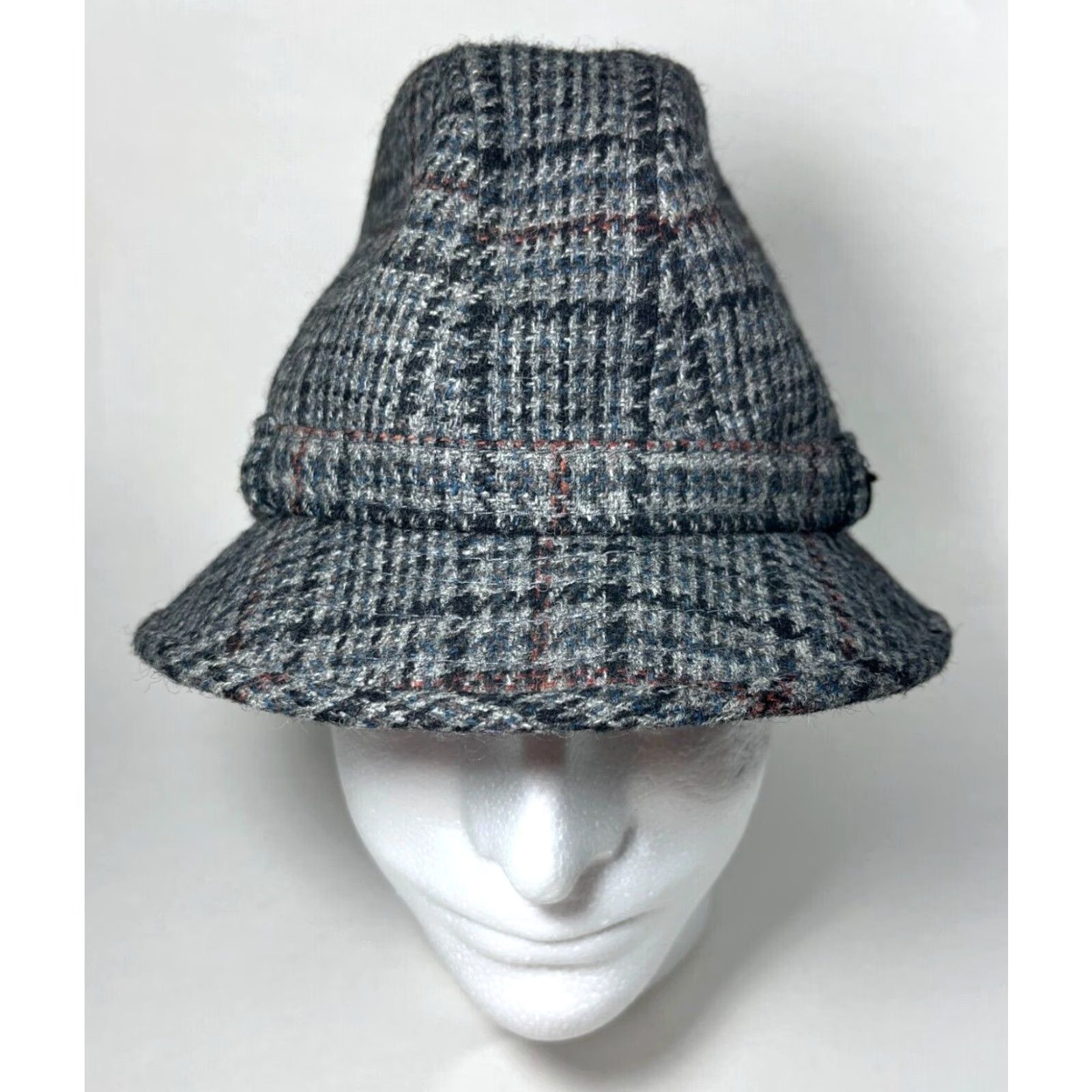 Vintage VINTAGE The Edinburgh Woollen Mill Men'S Wool Fedora Hat Plaid Made in UK Sz Medium Size ONE SIZE - 3 Thumbnail