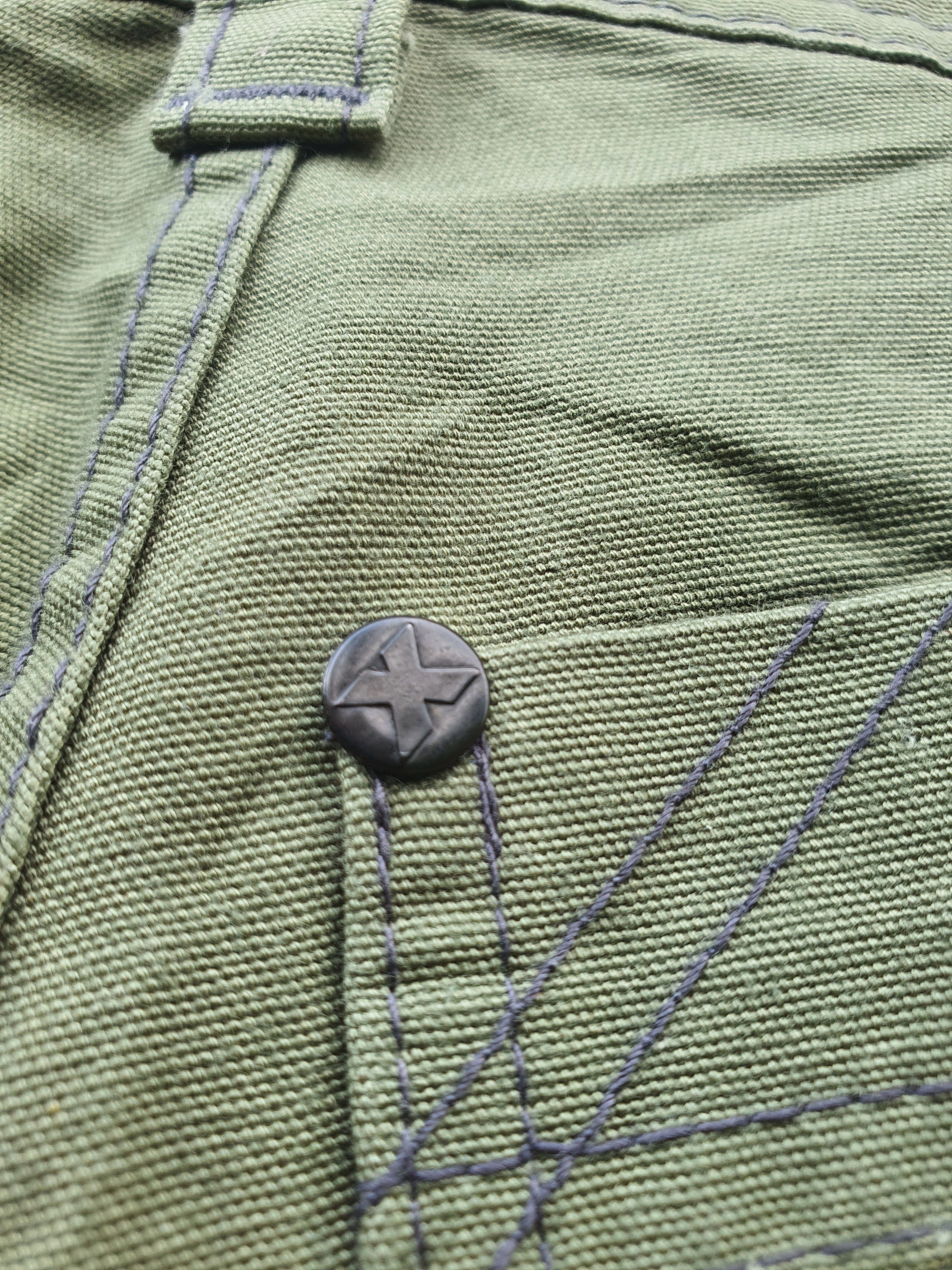Quiksilver × Vintage 🔥 Vintage 90s QUIKSILVER Olive Green Sun Faded Pants Size US 34 / EU 50 - 12 Thumbnail