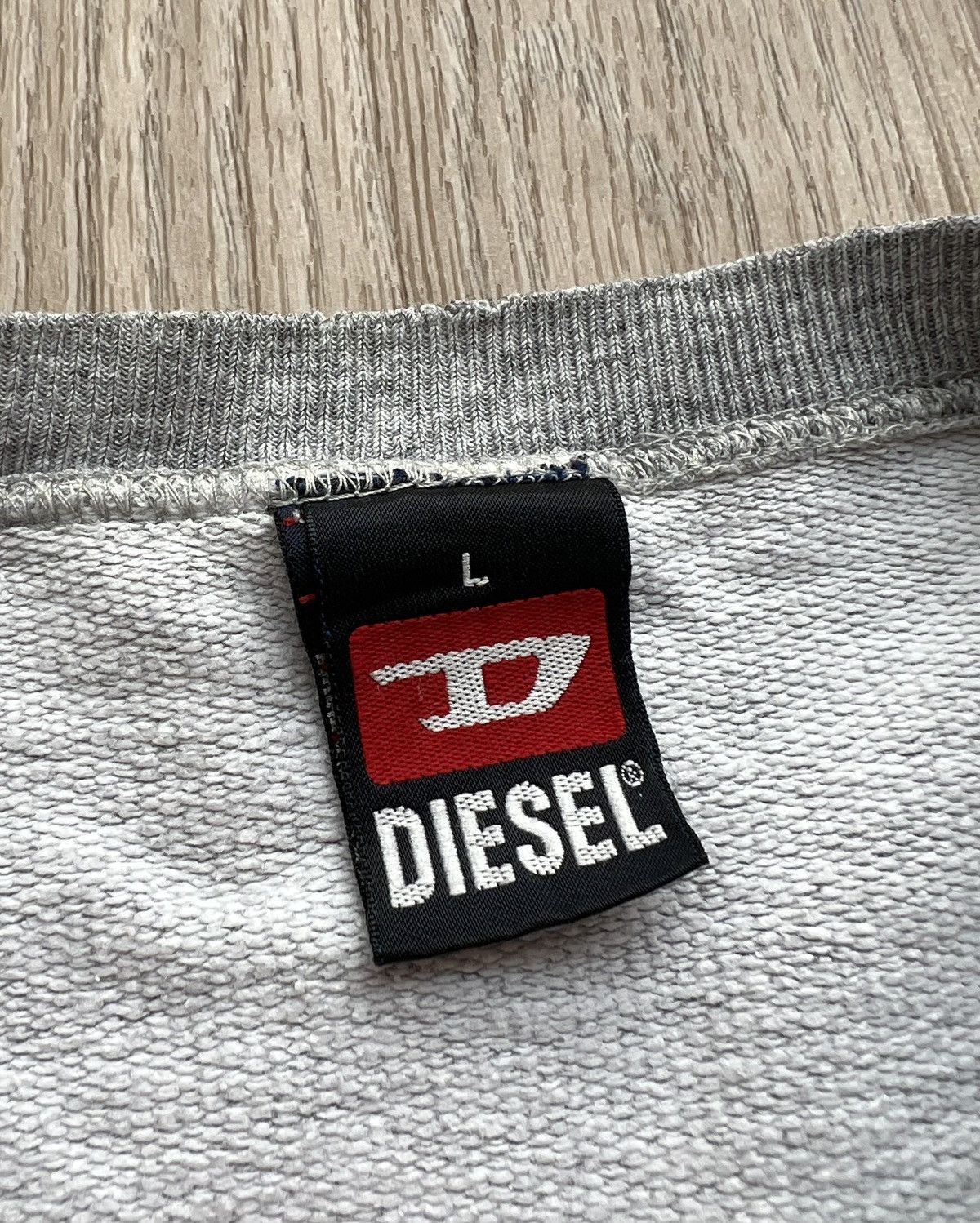 Diesel × Vintage Vintage Diesel Gray Sweatshirt Big Logo Size US L / EU 52-54 / 3 - 7 Thumbnail