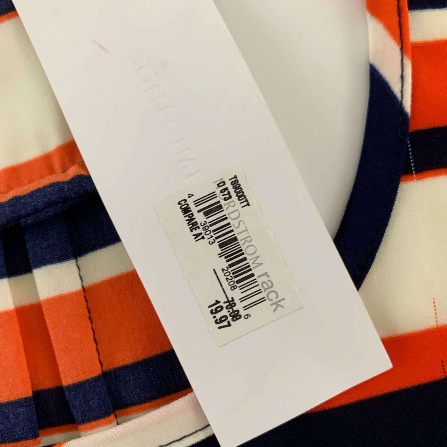 Vintage COLLECTIVE CONCEPTS Striped Sleeveless Top Women's L Tank Blue Ivory Orange Cream Sleeveless Shirt - Mens? Women? Size L / US 10 / IT 46 - 4 Thumbnail