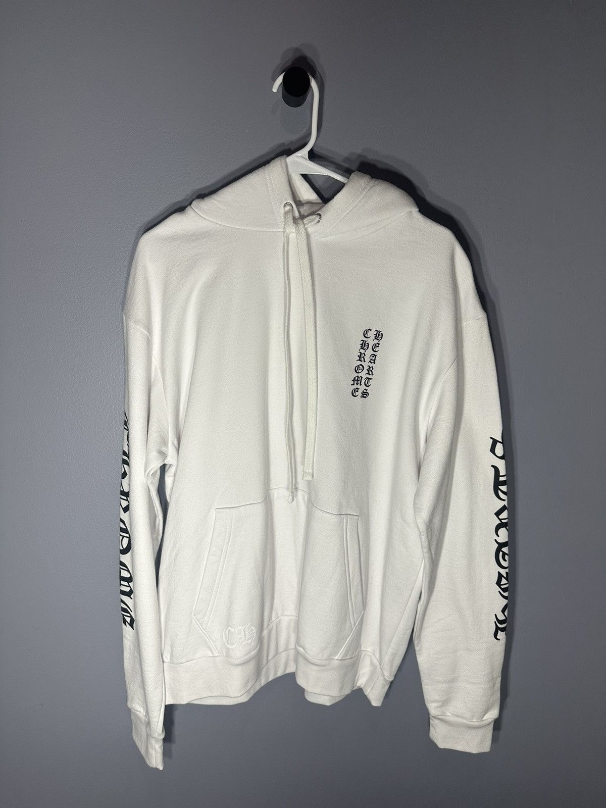 Chrome Hearts Chrome hearts white vertical logo hoodie Size US M / EU 48-50 / 2 - 1 Thumbnail