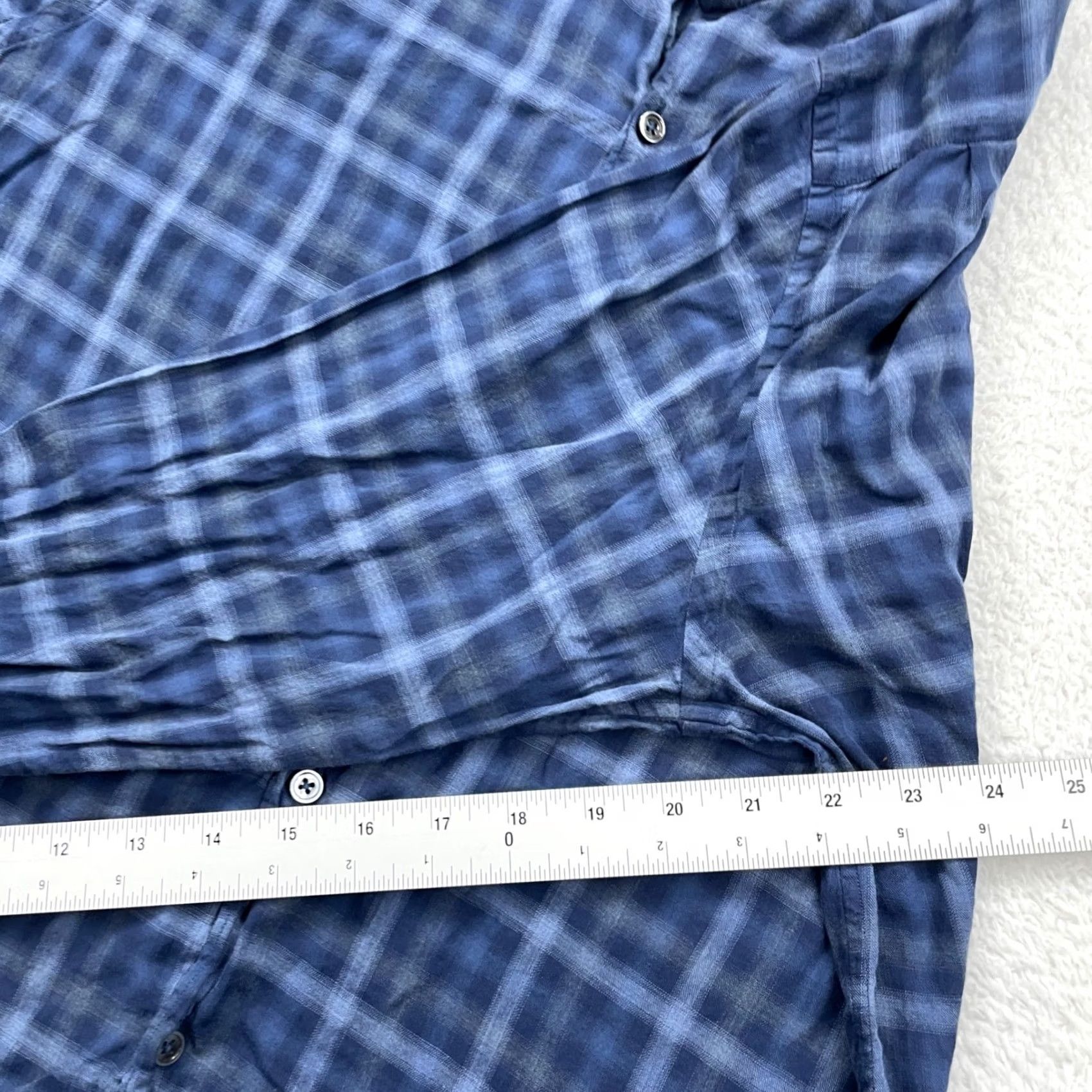 Ermenegildo Zegna Ermenegildo Zegna Shirt Button Down Long Sleeve Plaid Check Cotton Blue L Mens Size US L / EU 52-54 / 3 - 6 Thumbnail