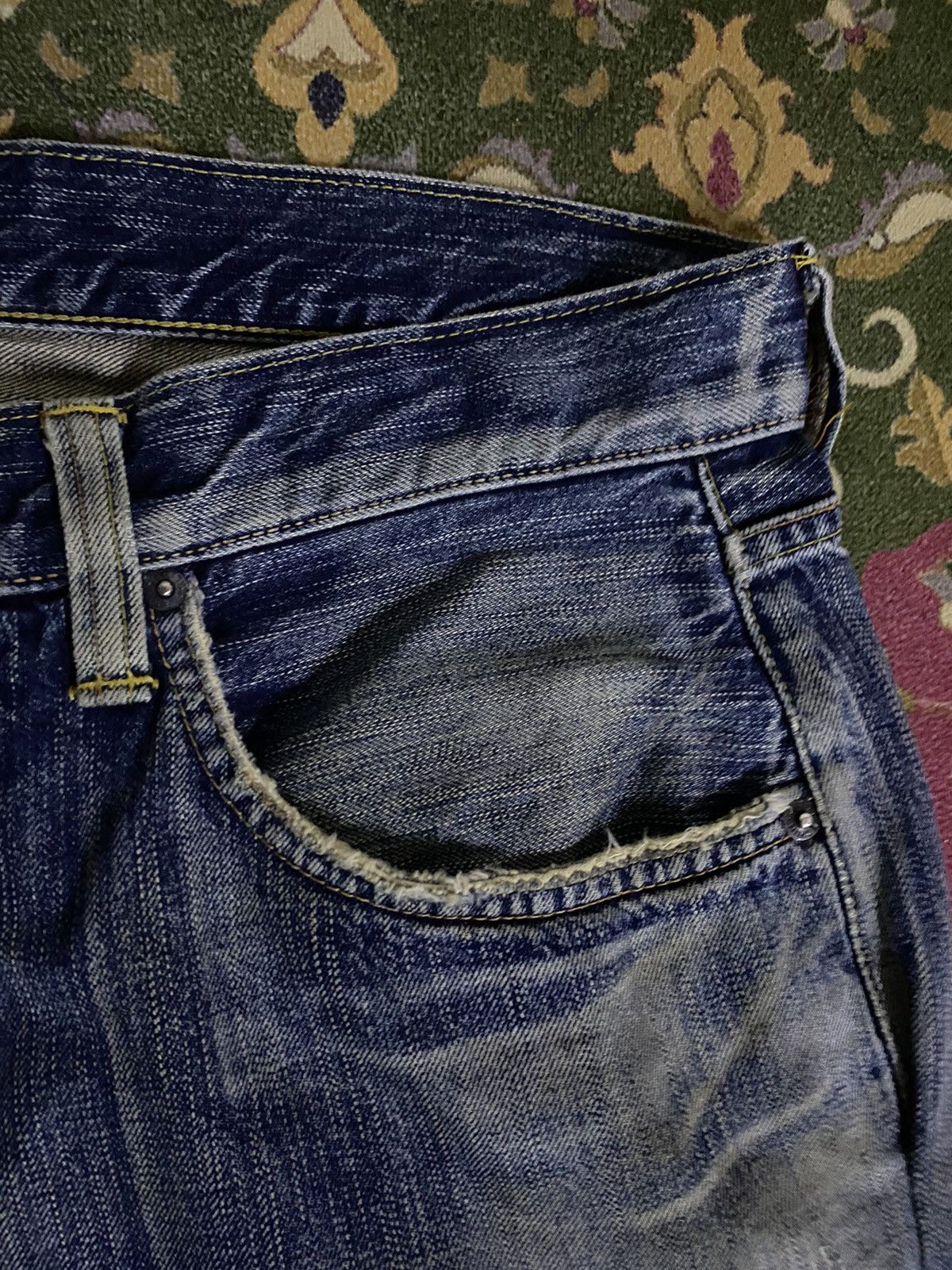 Edwin Vintage Edwin Distressed Denim Size US 33 - 6 Thumbnail