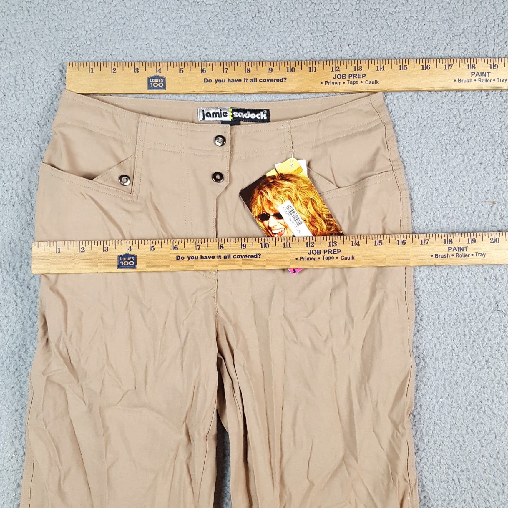 Vintage VINTAGE Jamie Sadock Capris Pants Beige Khaki Y2K Preppy Breathable Zipper Tech Capri Womens Size 4 90s Bohemian Outdoor Stylish Distressed? Size 27" / US 4 / IT 40 - 6 Thumbnail