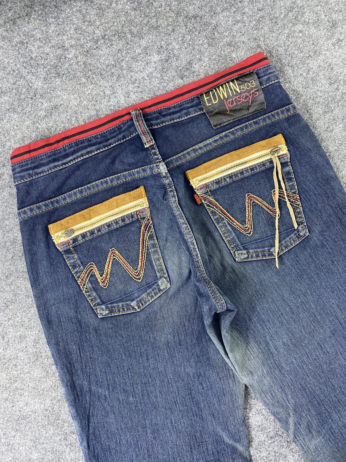 Edwin × Jean Edwin Jerseys 503 Blue Wash Jeans - J1098 Size 30" / US 8 / IT 44 - 6 Thumbnail
