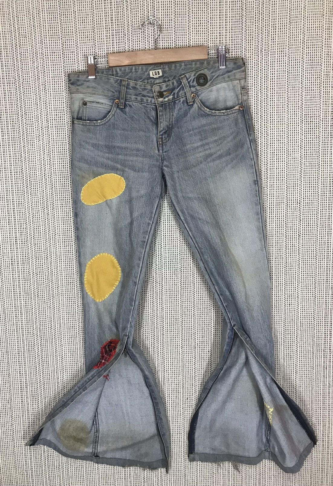 Le Grande Bleu (L.G.B.) 🔥GRAILS🔥OG LGB DENIM PATCHWORK CUSTOM VERY RARE Size US 32 / EU 48 - 3 Thumbnail