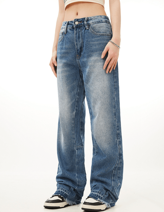 Japanese Brand × Jean American retro loose straight wide-leg Cleanfit flared jeans Size US 32 / EU 48 - 4 Thumbnail