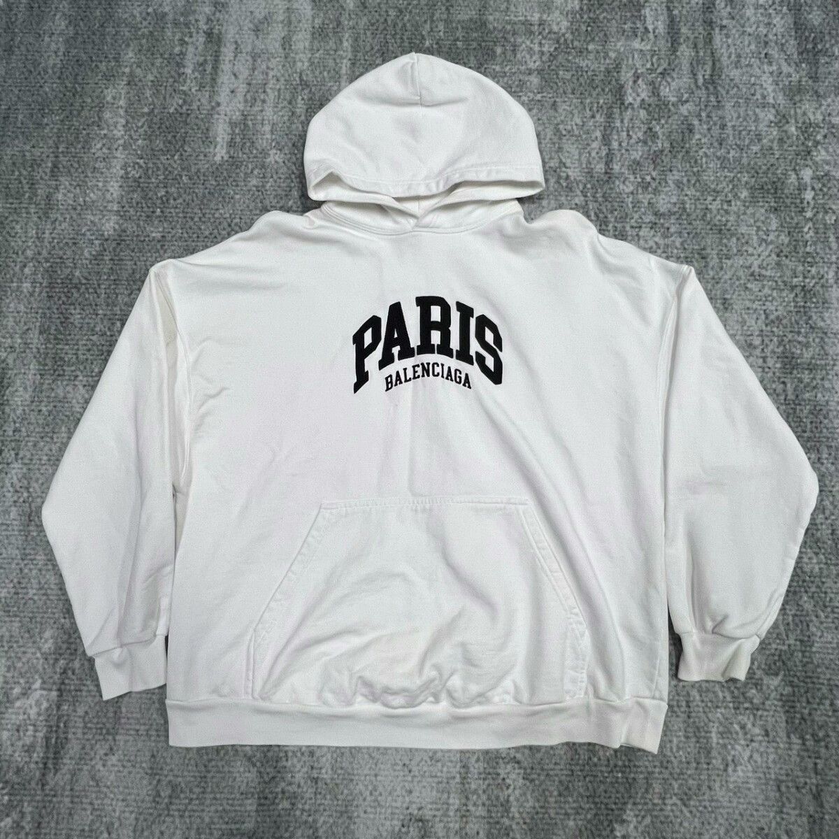 Balenciaga White Soccer Paris Exclusive Zipped Cotton Hoodie | Grailed