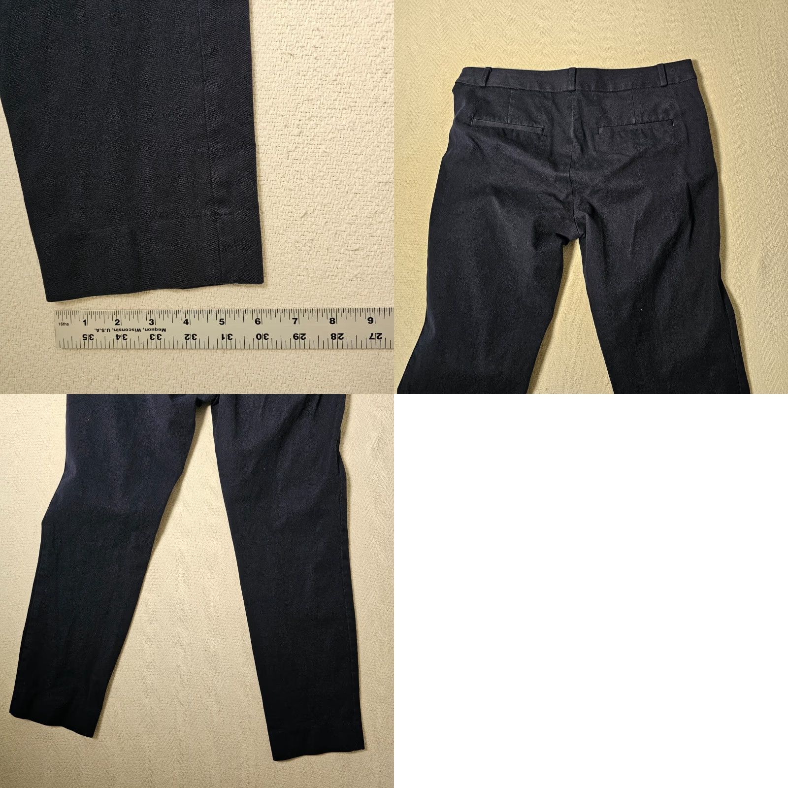 Banana Republic VINTAGE? (No) Banana Republic Sloan Pants Women 10 Dress Pants Flat Front Mid Rise Navy Blue Straight Leg Size 10 Regular Size 32" / US 10 / IT 46 - 8 Thumbnail