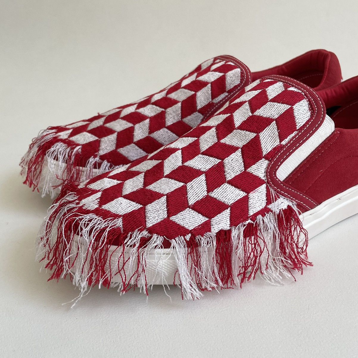 Doublet Tasseled Woven Check Slip On Sneakers Size US 8 / EU 41 - 3 Thumbnail