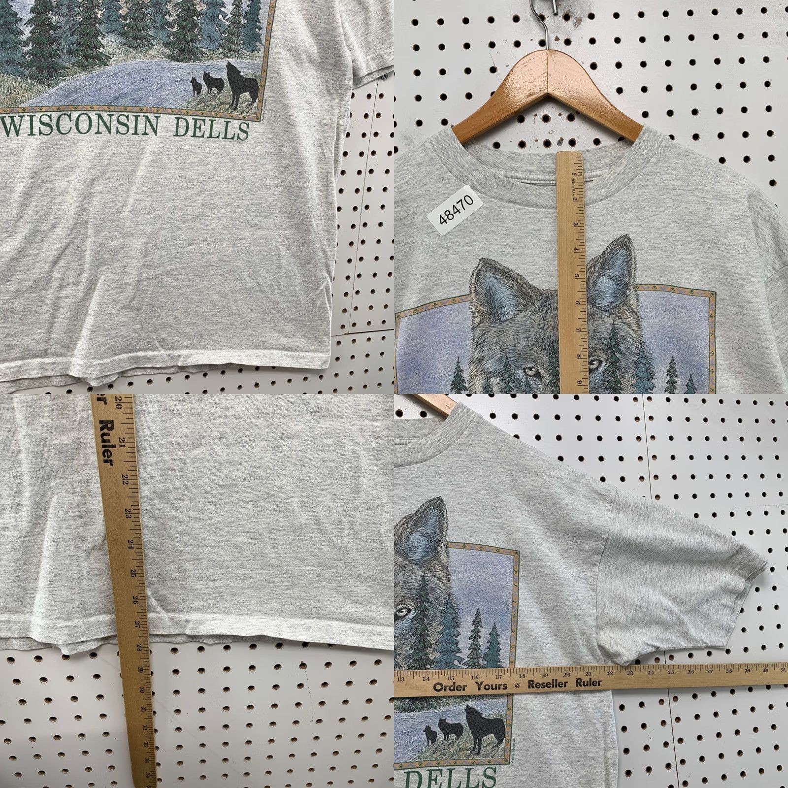 Vintage VINTAGE Prairie Mountain T Shirt Mens XL Gray Wolf Nature Wisconsin Dells 90s Outdoor Shirt Graphic Print Fans Mens Size US XL / EU 56 / 4 - 8 Thumbnail