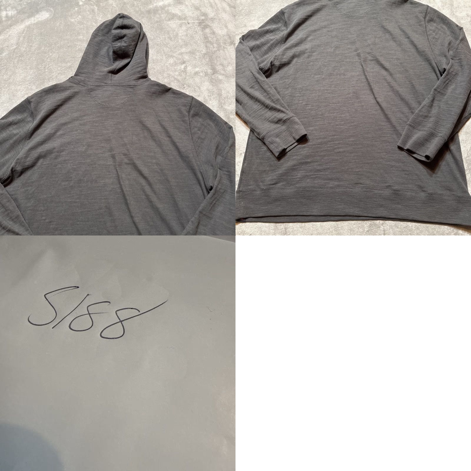 Faherty Faherty Hoodie Mens 2XL Gray Pullover Hooded Sweatshirt Organic Cotton Peru Size US XXL / EU 58 / 5 - 8 Thumbnail