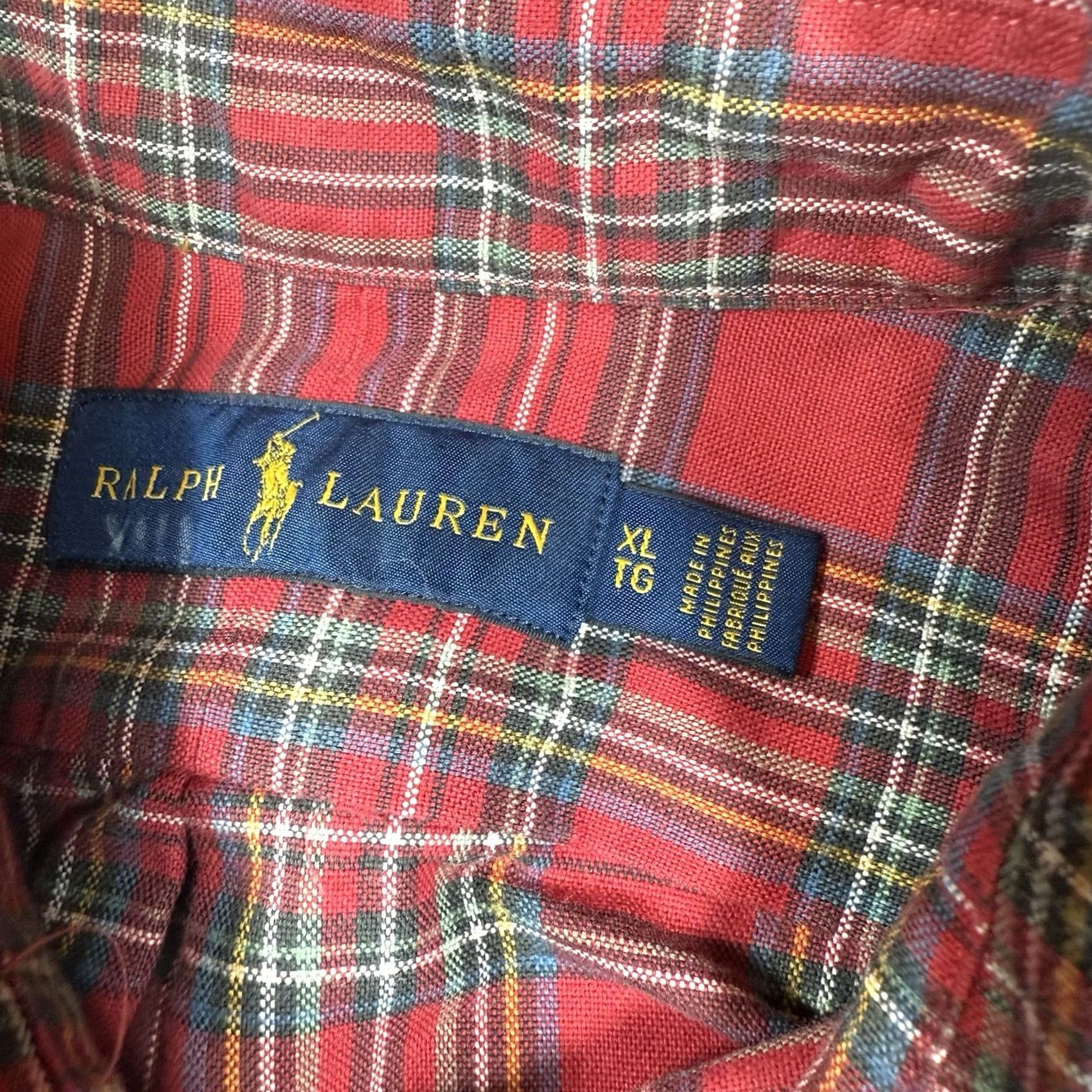 Polo Ralph Lauren Polo Ralph Lauren Button Shirt Mens XL Classic Fit Gingham Check Multicolor Red Blue Pony Long Sleeve Button-Up Mens Size US XL / EU 56 / 4 - 4 Thumbnail