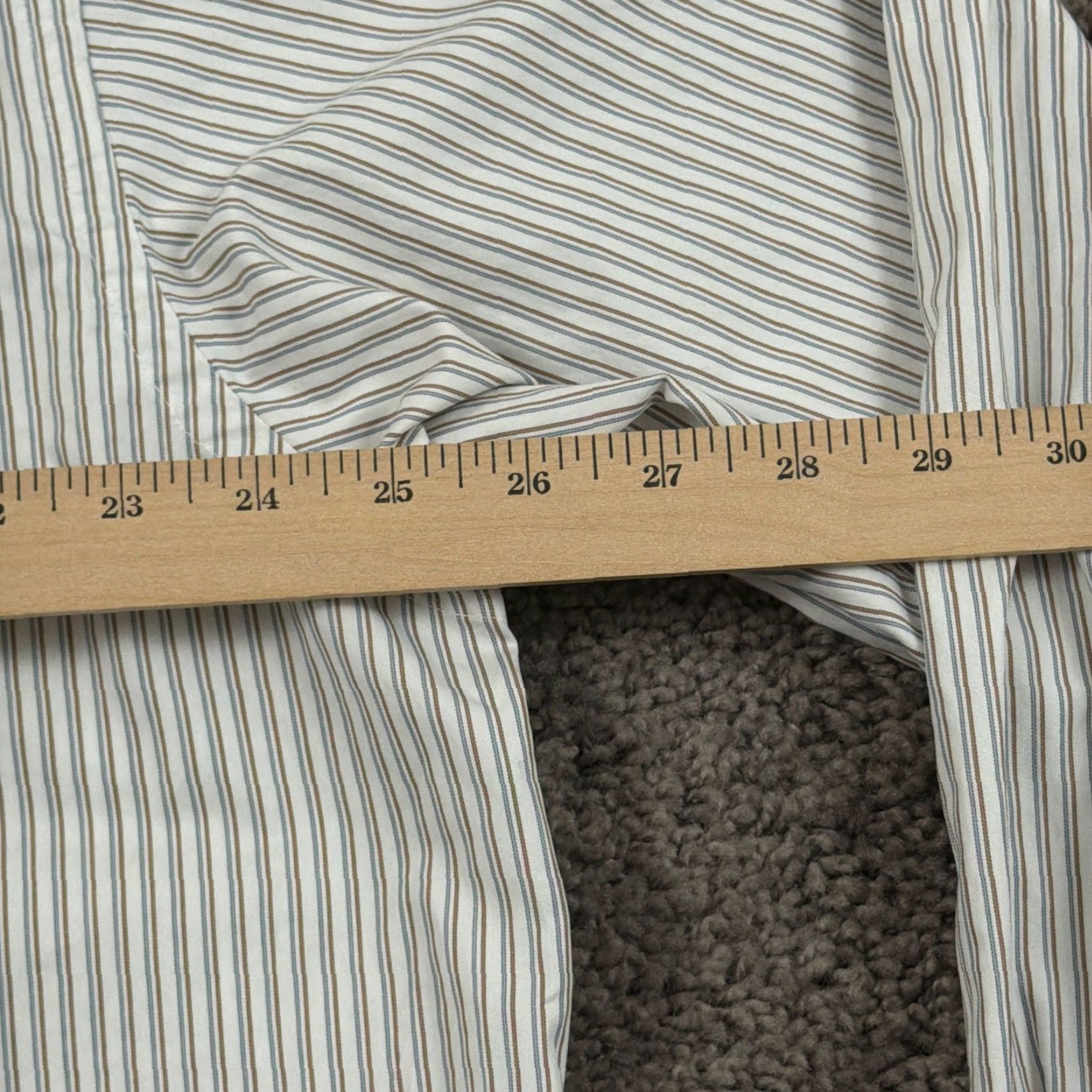 Brooks Brothers VINTAGE Brooks Brothers Shirt Mens XL White Stripe Long Sleeve Cotton USA Size US XL / EU 56 / 4 - 7 Thumbnail