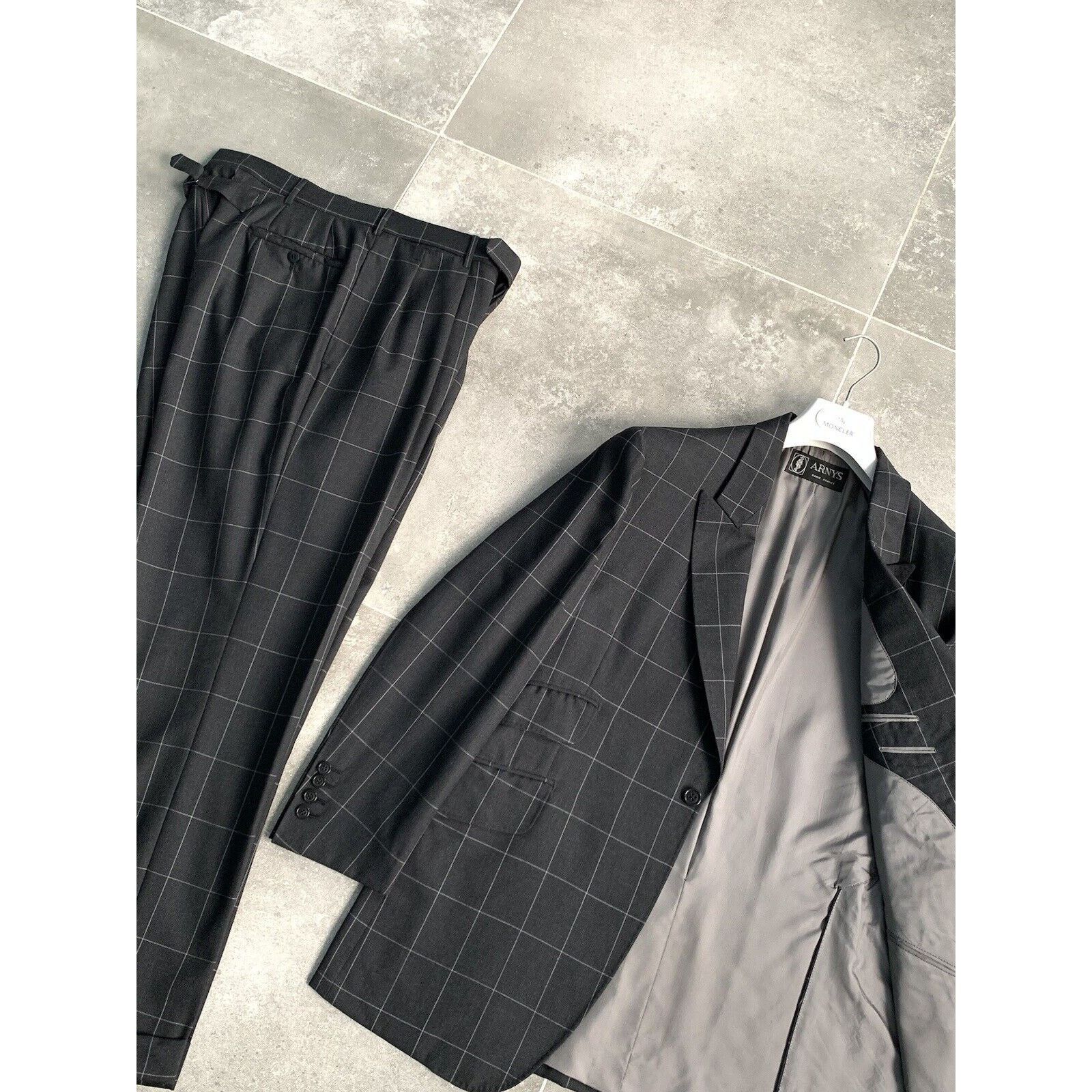 Designer × Vintage Men's ARNYS PARIS Bespoke Suit Blazer Trousers EU 50 UK 40 Size 50S - 13 Thumbnail
