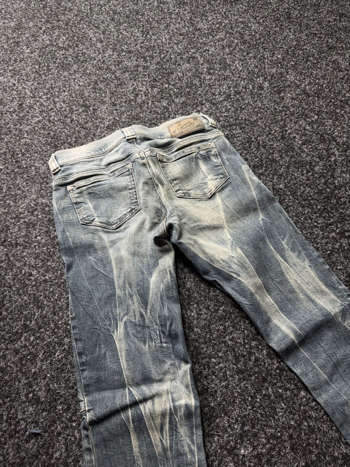 Diesel Diesel Jegonfire Opium 00s Y2K Faded Biker Skinny Jeans W27 Size 27" / US 4 / IT 40 - 15 Thumbnail