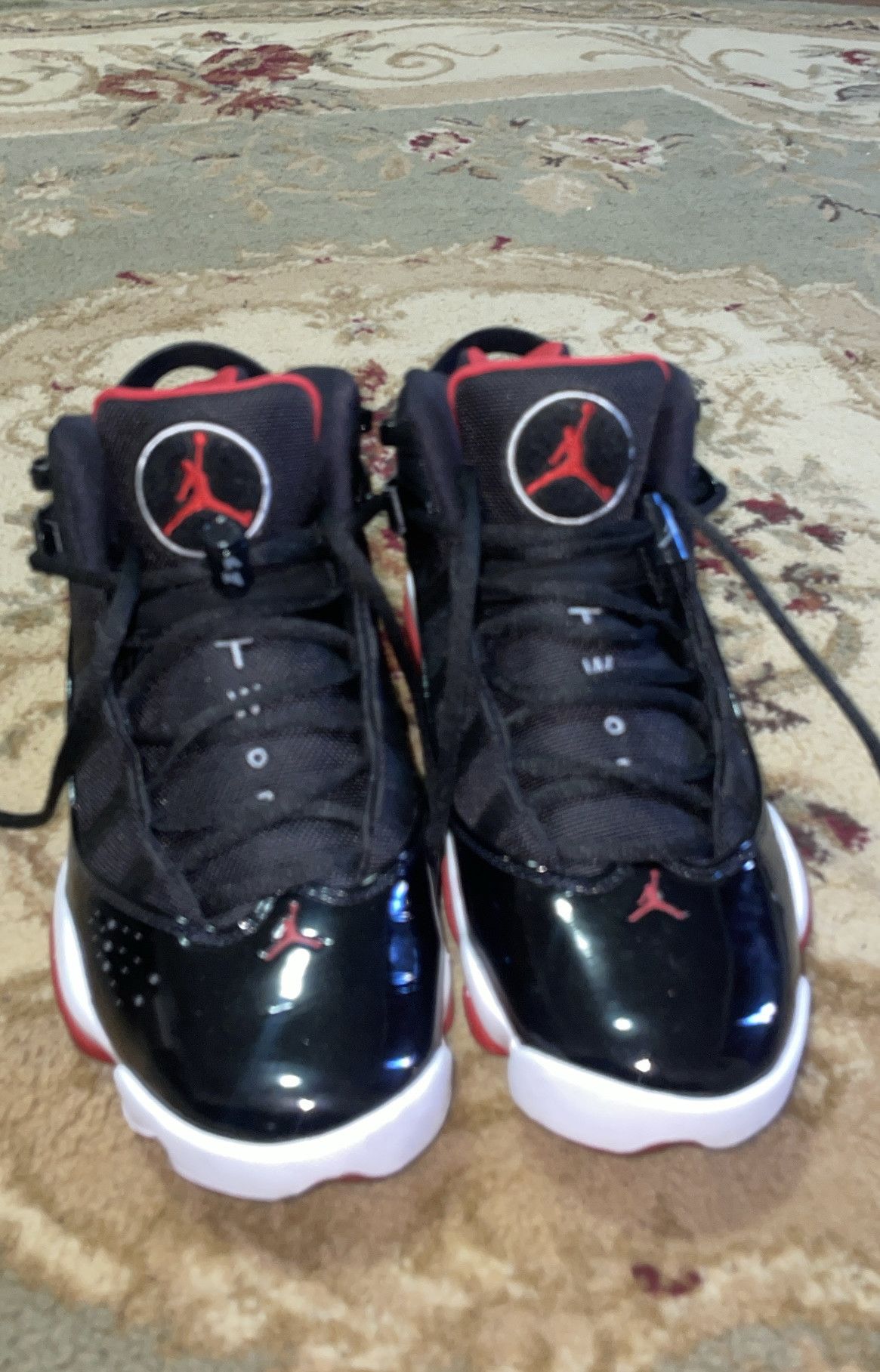 Jordan Brand Nike Air Jordan 6 Rings "Bred" – Black / Varsity Red / White Size US 7.5 / EU 40-41 - 1 Thumbnail