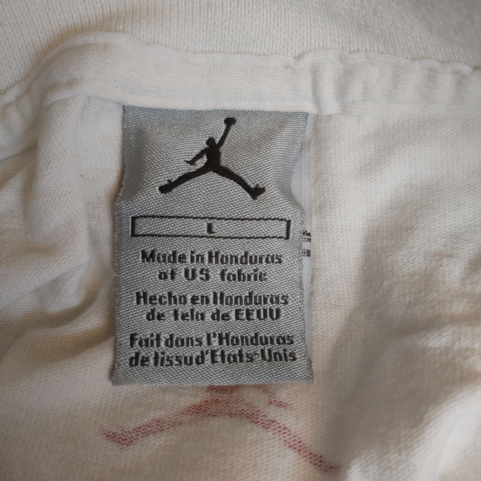 Other Air Jordan Men's LG White Gray Geometric Pattern T-Shirt Size US L / EU 52-54 / 3 - 3 Thumbnail