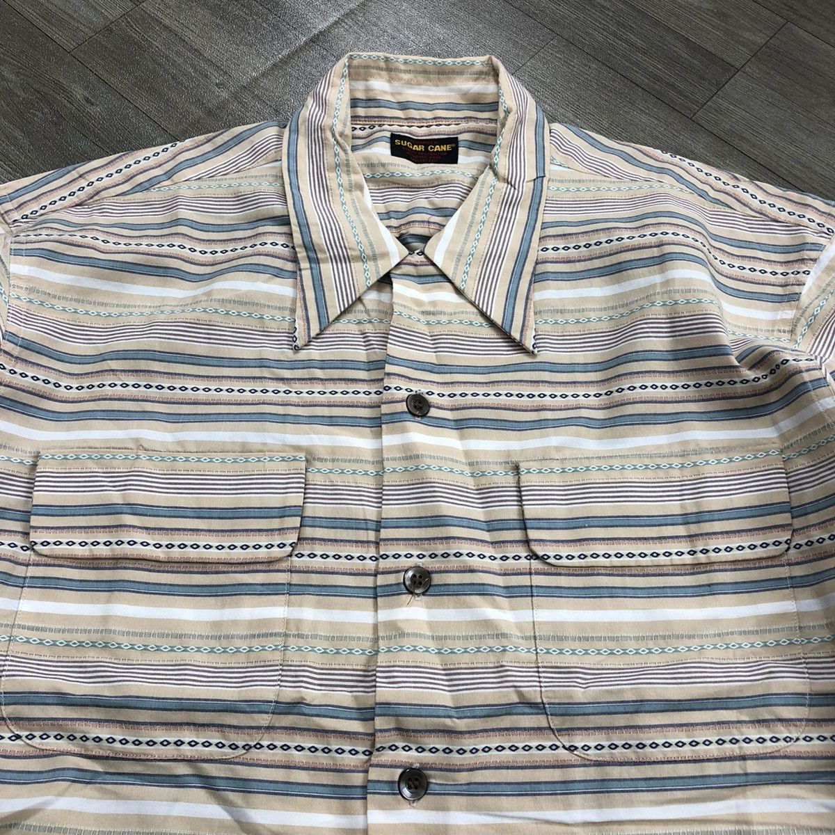 Sugar Cane Vintage Sugar Cane Navajo Striped Work Shirt Toyo Enterprise Size US M / EU 48-50 / 2 - 5 Thumbnail