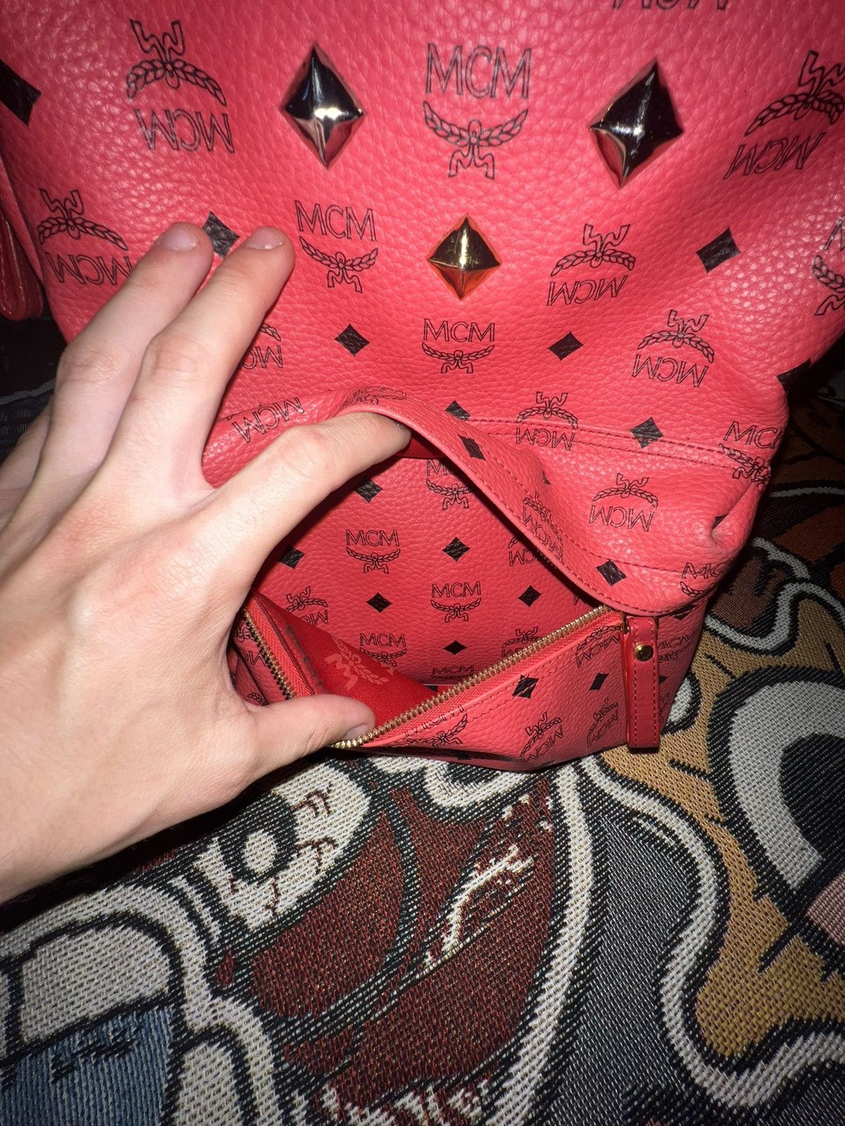 MCM MCM Stark Backpack 💒Pink💒 Size ONE SIZE - 7 Thumbnail