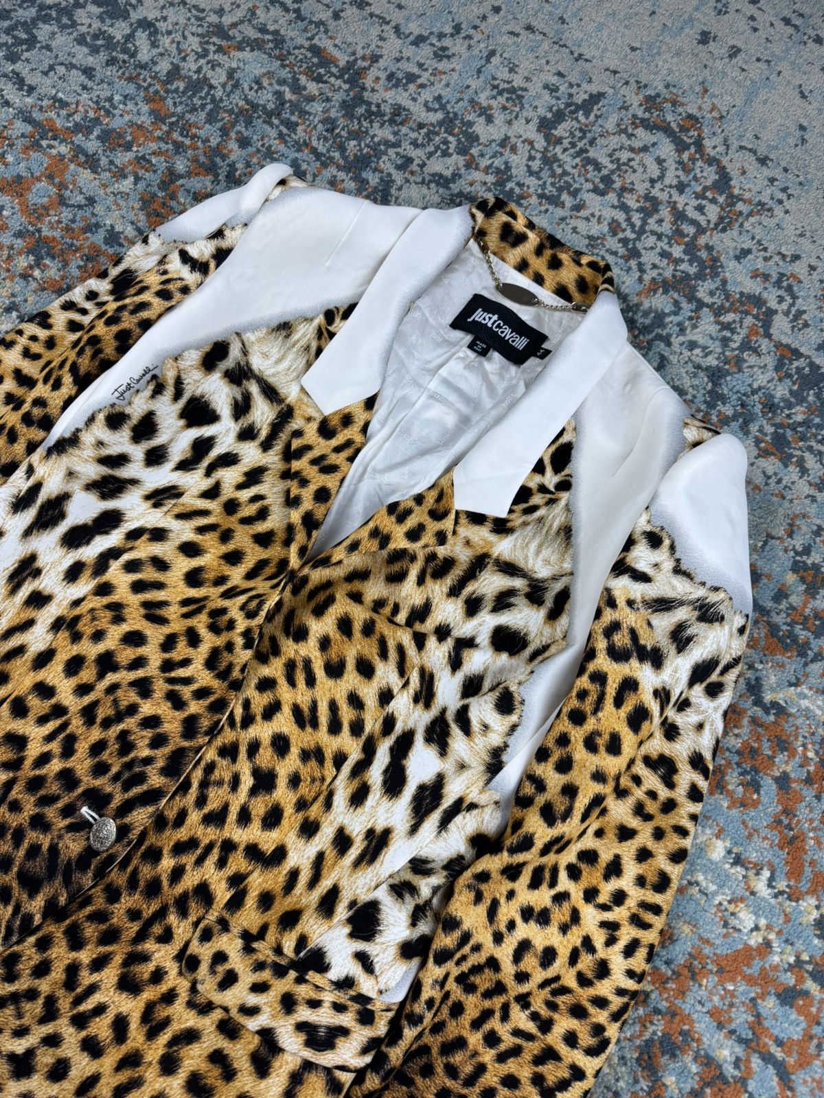 Just Cavalli Just Cavalli animal leopard print white blazer glamour y2k Size L / US 10 / IT 46 - 5 Thumbnail