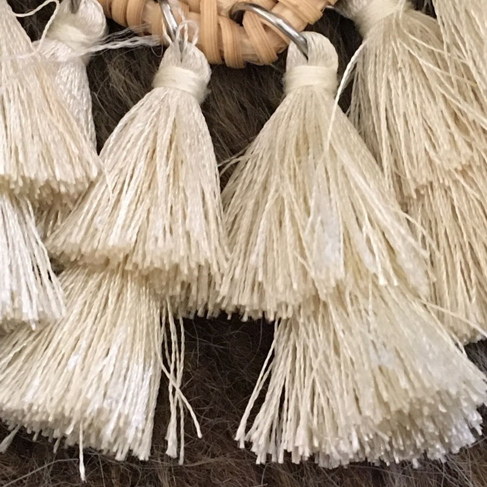 Jewelry Boho large basket weave tassel pierced earrings Size ONE SIZE - 5 Thumbnail