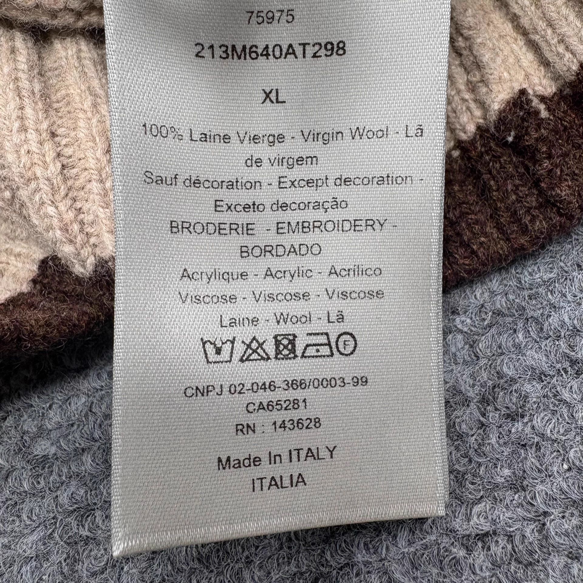 Dior Dior Atelier Gray Embroidered Logo Wool Sweater XL Size US XL / EU 56 / 4 - 8 Thumbnail