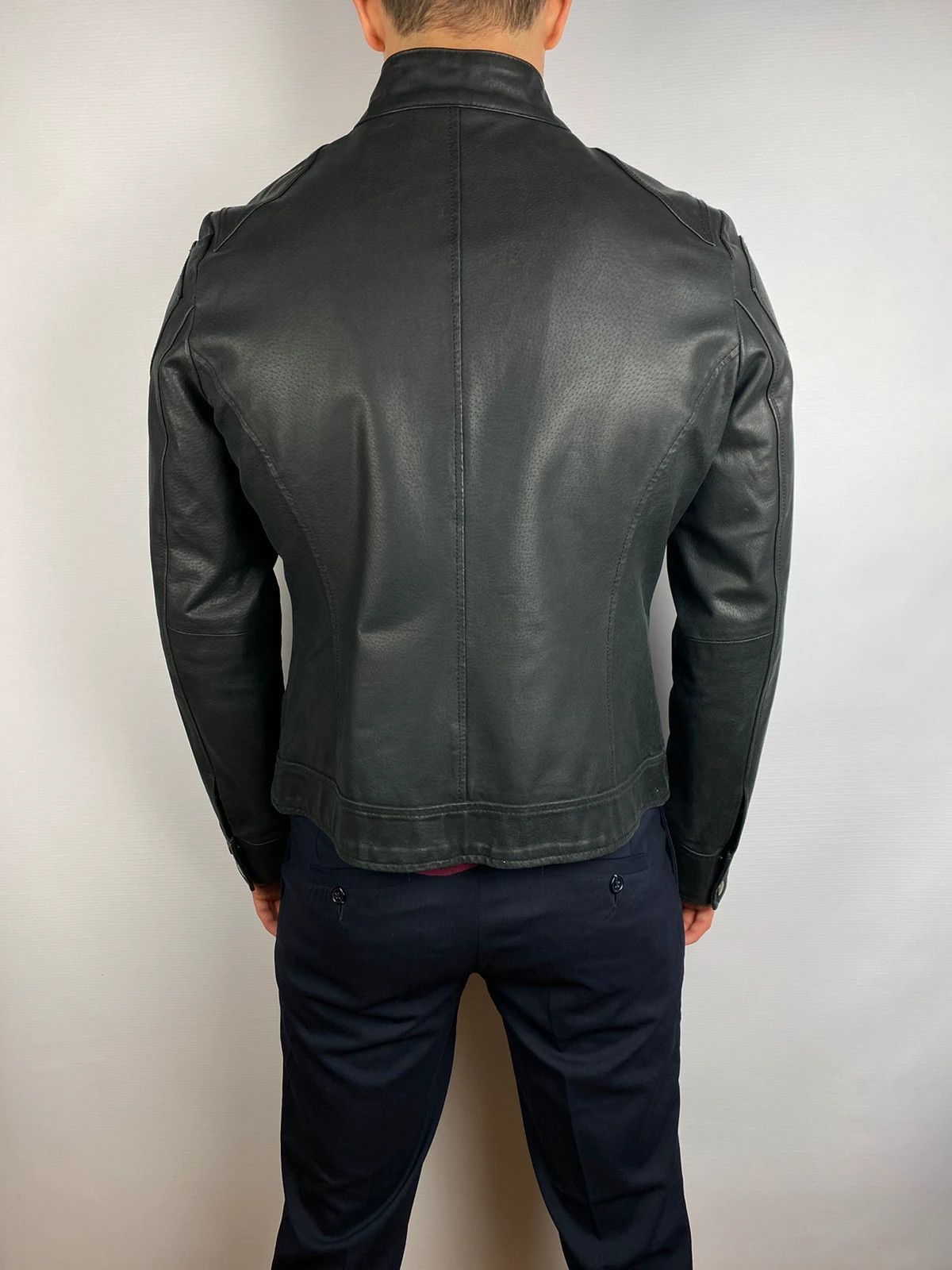 Vintage motorcycle leather jacket elegant autumn y2k Size M / US 6-8 / IT 42-44 - 4 Thumbnail
