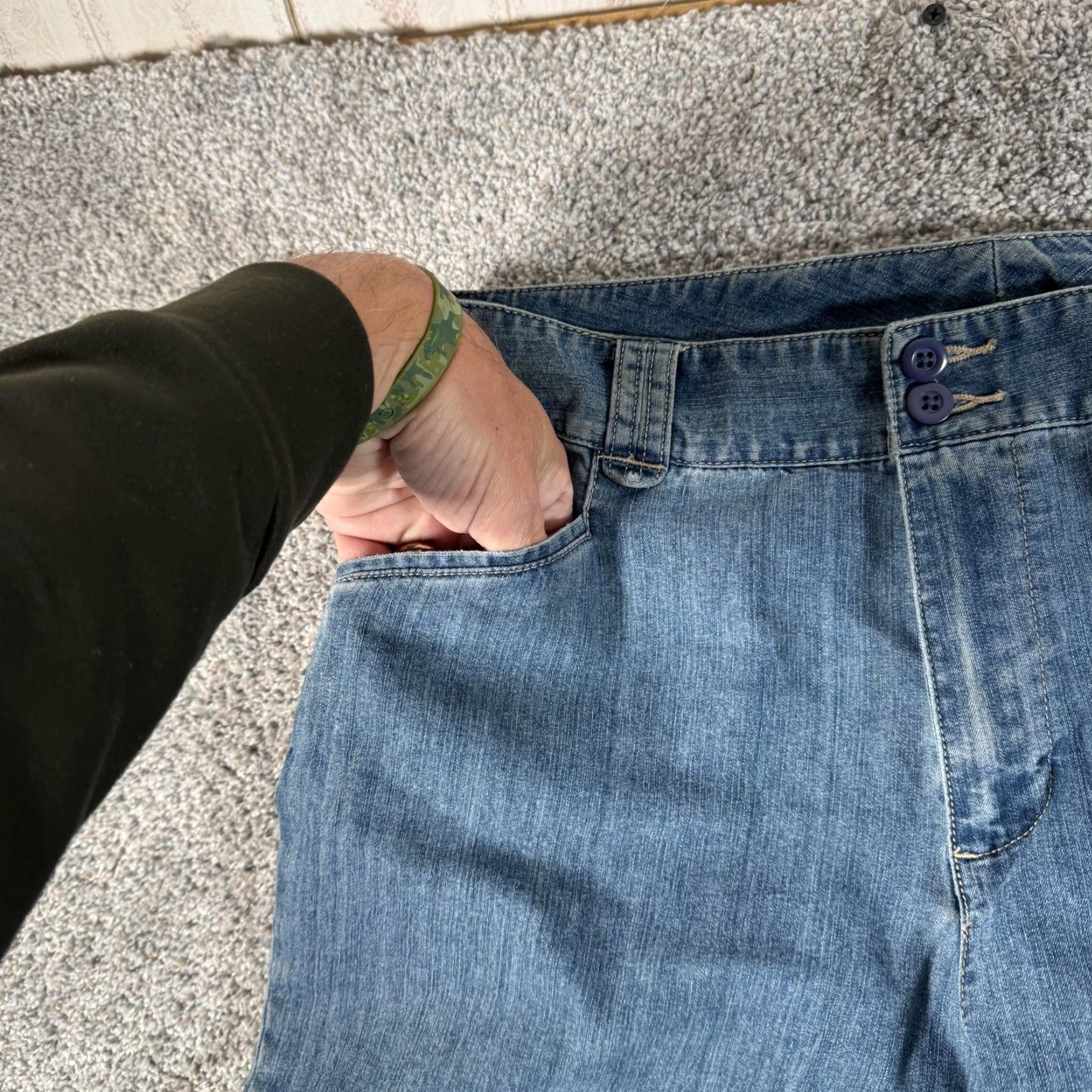 Vintage White Stag Jeans 8 Blue Medium Stonewash Stretch Straight Leg Zip Fly Womens Size 30" / US 8 / IT 44 - 7 Thumbnail