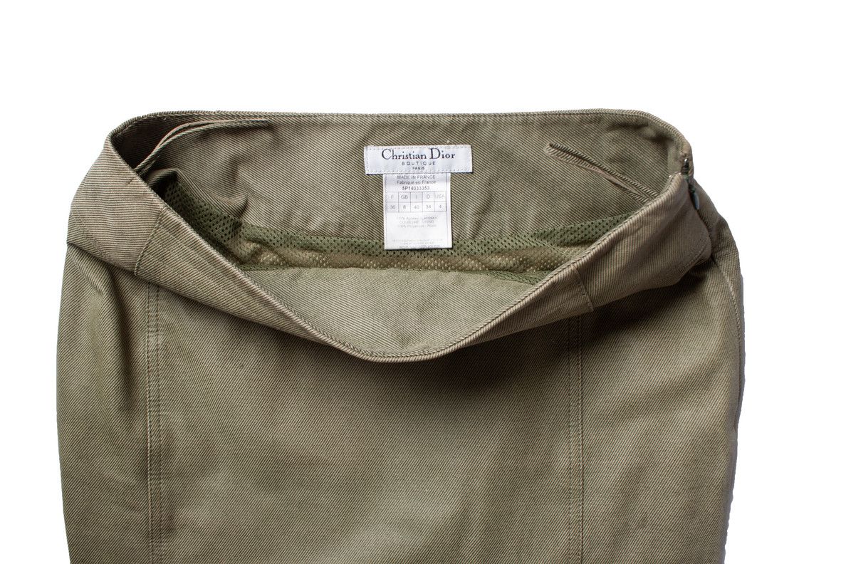 Dior Christian Dior, Green suede biker jacket and skirt Size S / US 4 / IT 40 - 19 Thumbnail