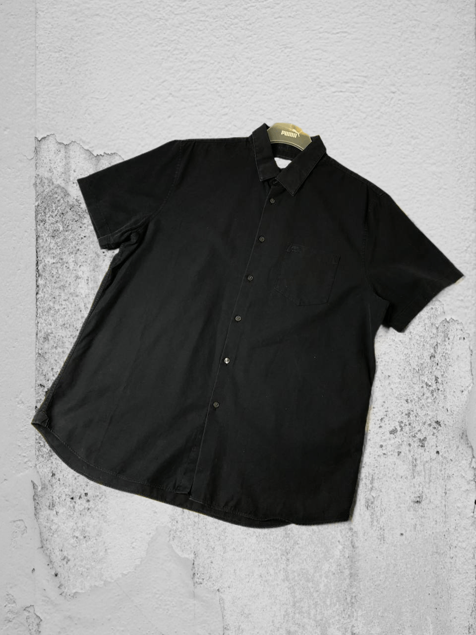 Lacoste Vintage short-sleeved shirt black Lacoste streetwear Size US S / EU 44-46 / 1 - 1 Thumbnail