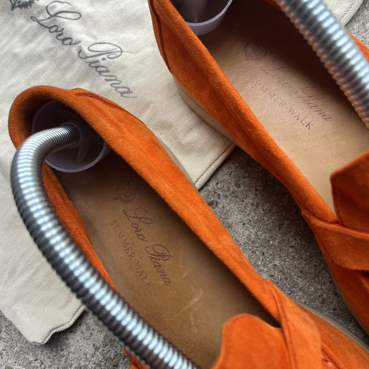 Loro Piana Loro Piana Summer Walk Orange Suede loafers Shoes Size US 10 / IT 40 - 5 Thumbnail