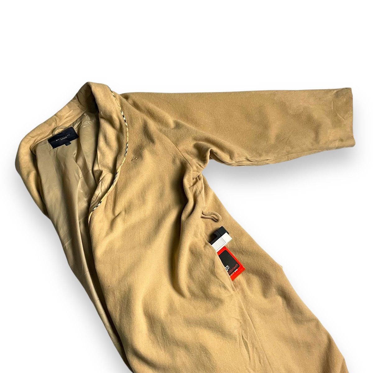 Burberry BURBERRY EMBROIDERED LOGO WOOL LONG JACKET Size US L / EU 52-54 / 3 - 12 Thumbnail