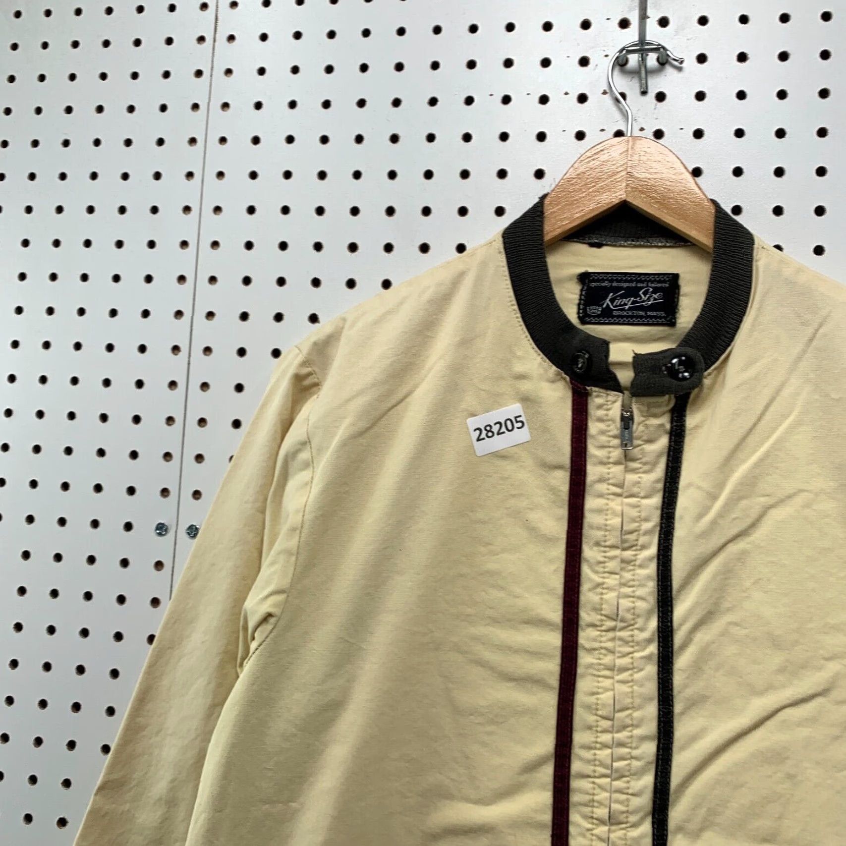 Vintage Vintage 50s Brockton Mass Windbreaker Jacket Men Large Beige Canvas ZIPPER 24x28.5 Retro Size US L / EU 52-54 / 3 - 7 Thumbnail