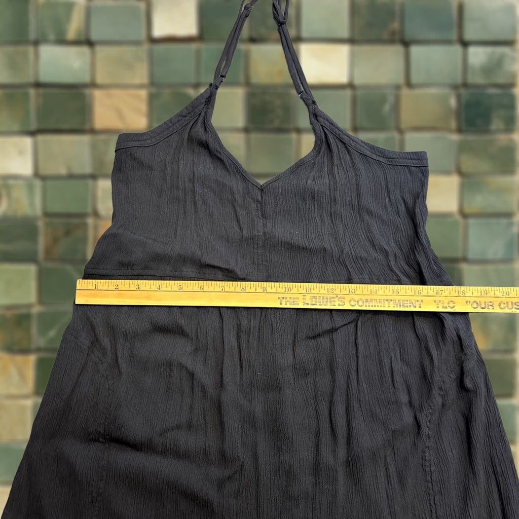 Prana Prana V-Neck Asymmetrical Hem Black Strappy Cross Open Back Mini Dress S Boho Dress Shirt category not needed; rely on original words. Size S / US 4 / IT 40 - 1 Thumbnail